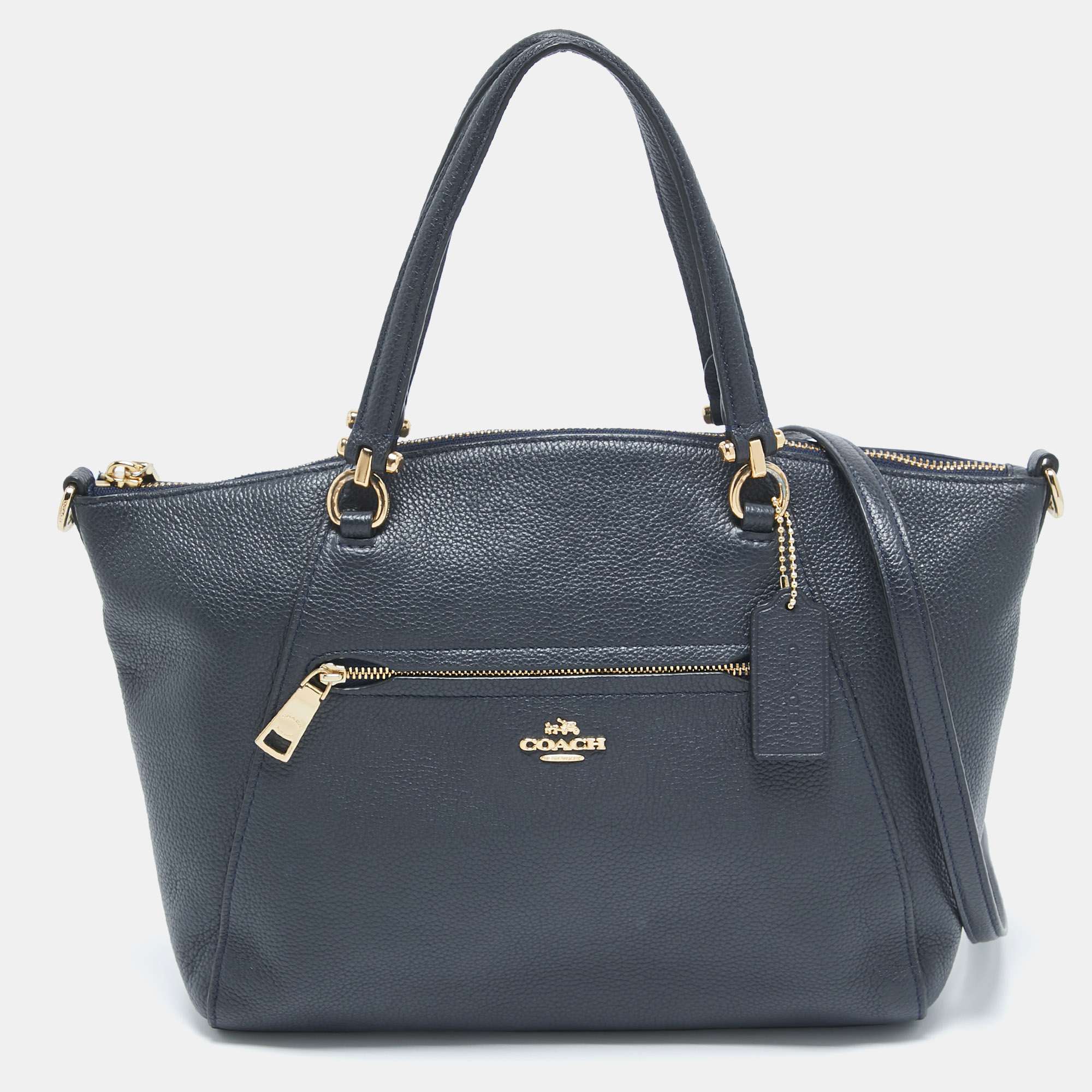 

Coach Navy Blue Leather Prairie Satchel