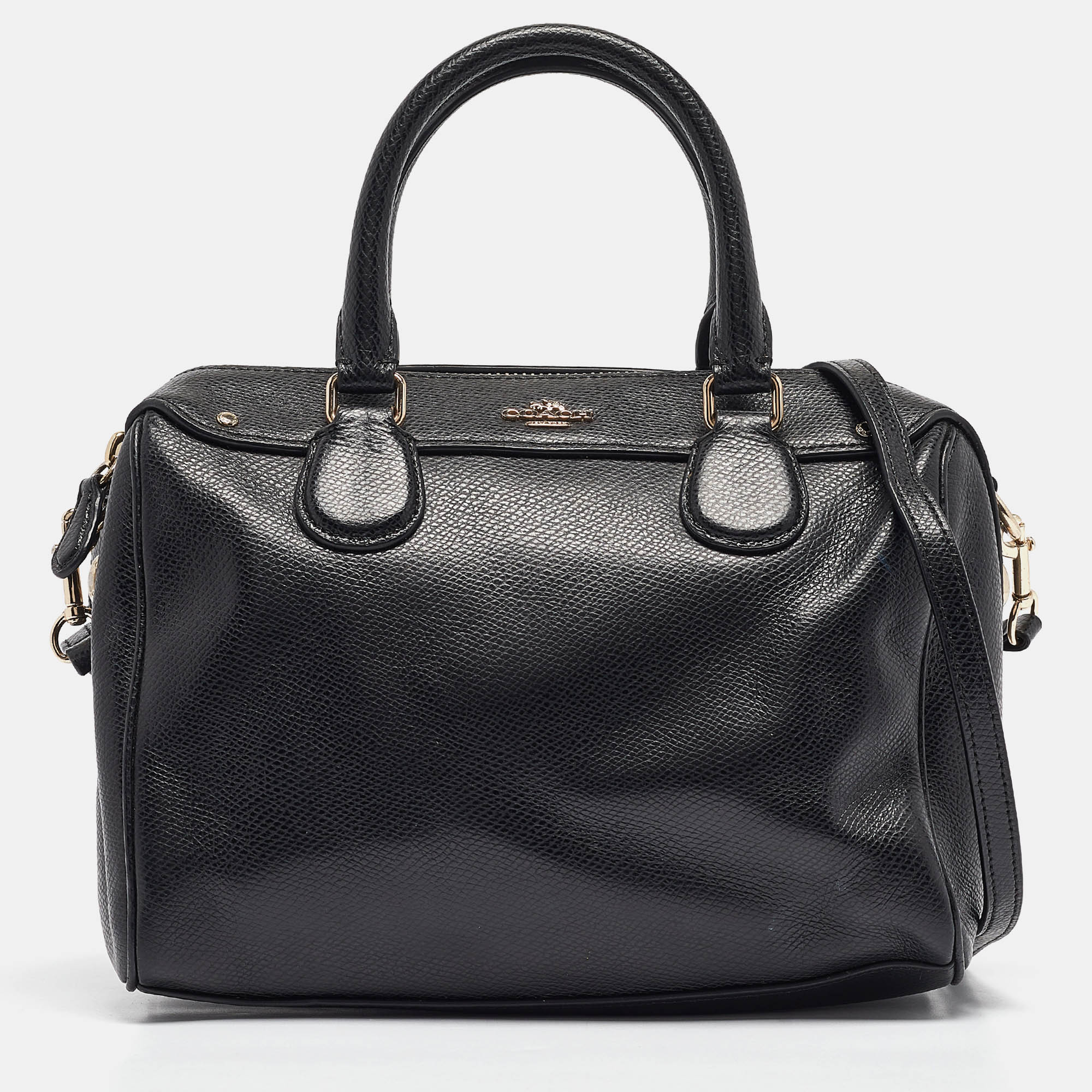 

Coach Black Leather Mini Bennett Satchel