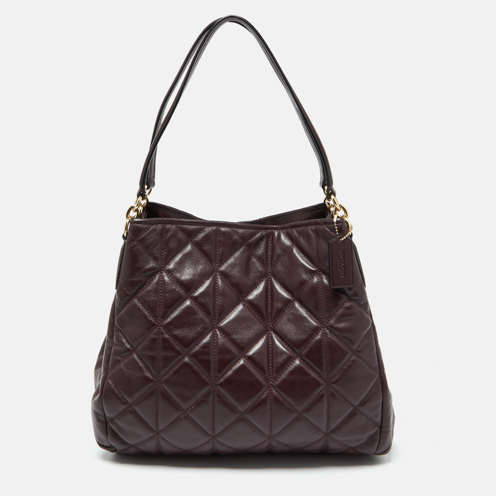 

Coach Burgundy Quilted Leather Phoebe Madison Shoulder Bag