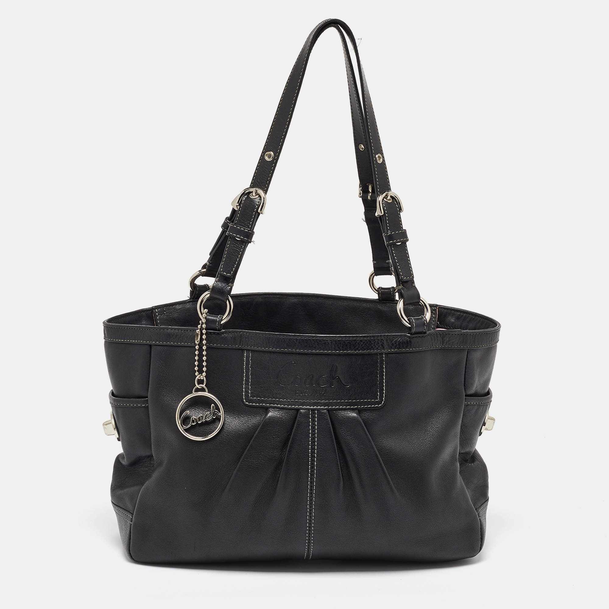 

Coach Black Leather Gallery Tote