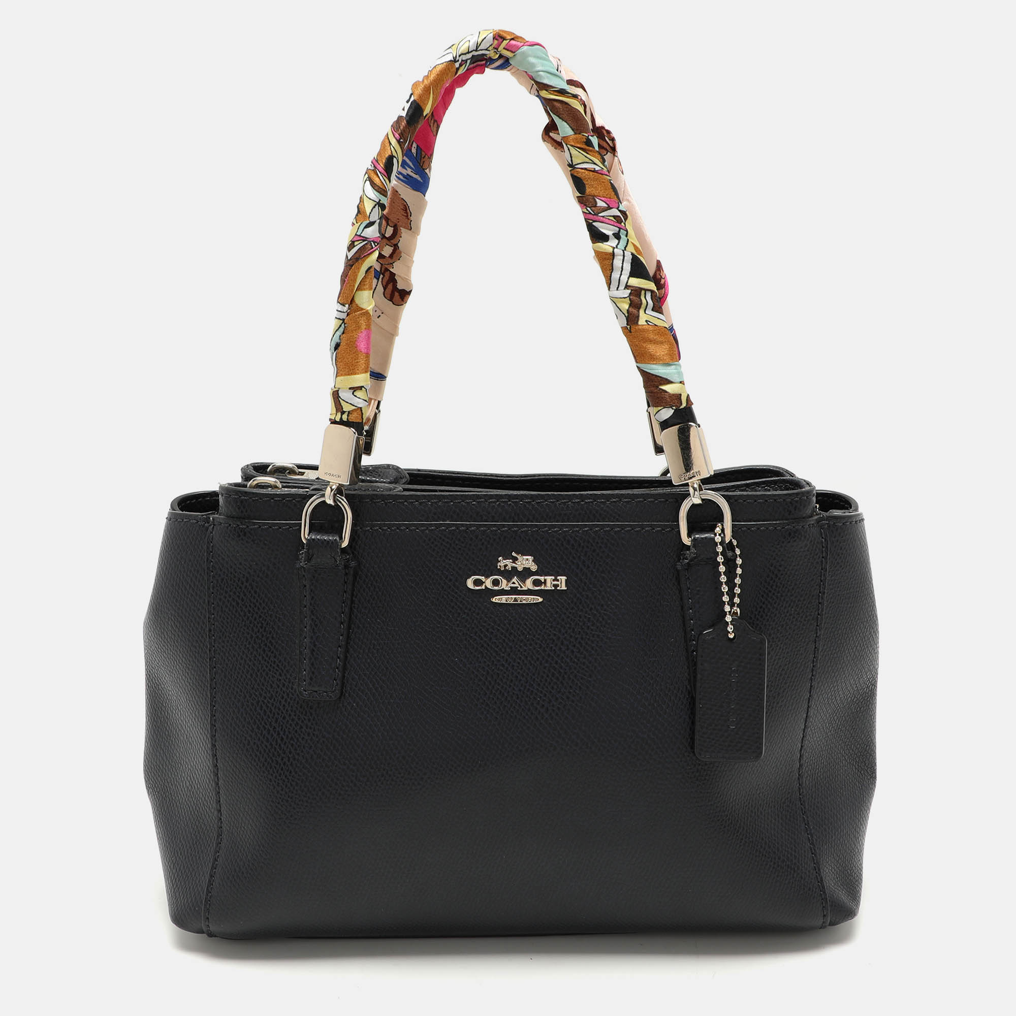 

Coach Navy Blue Leather Mini Chirstie Twilly Top Zip Tote