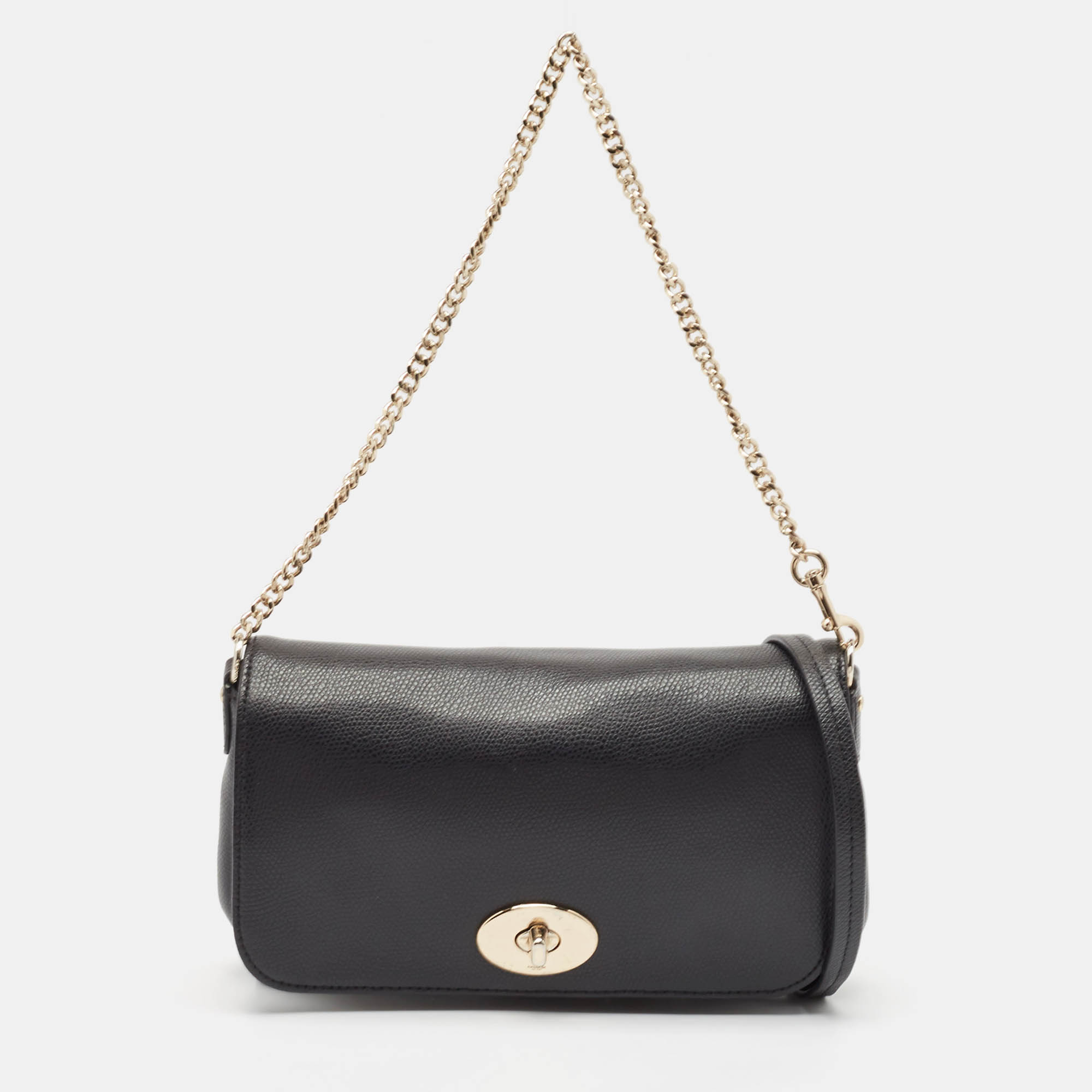 

Coach Black Leather Crosstown Turnlock Crossbody Bag