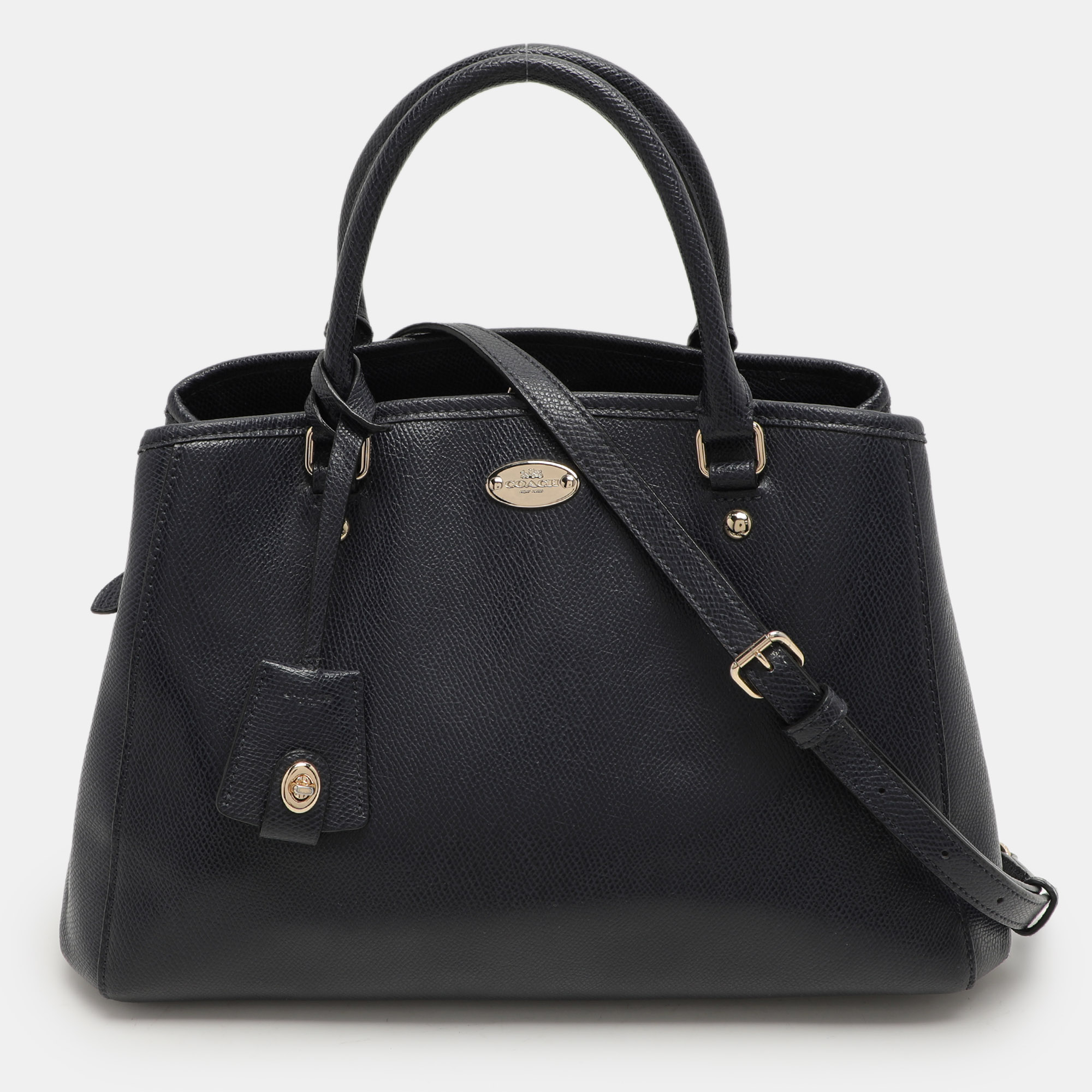 

Coach Navy Blue Leather Margot Satchel