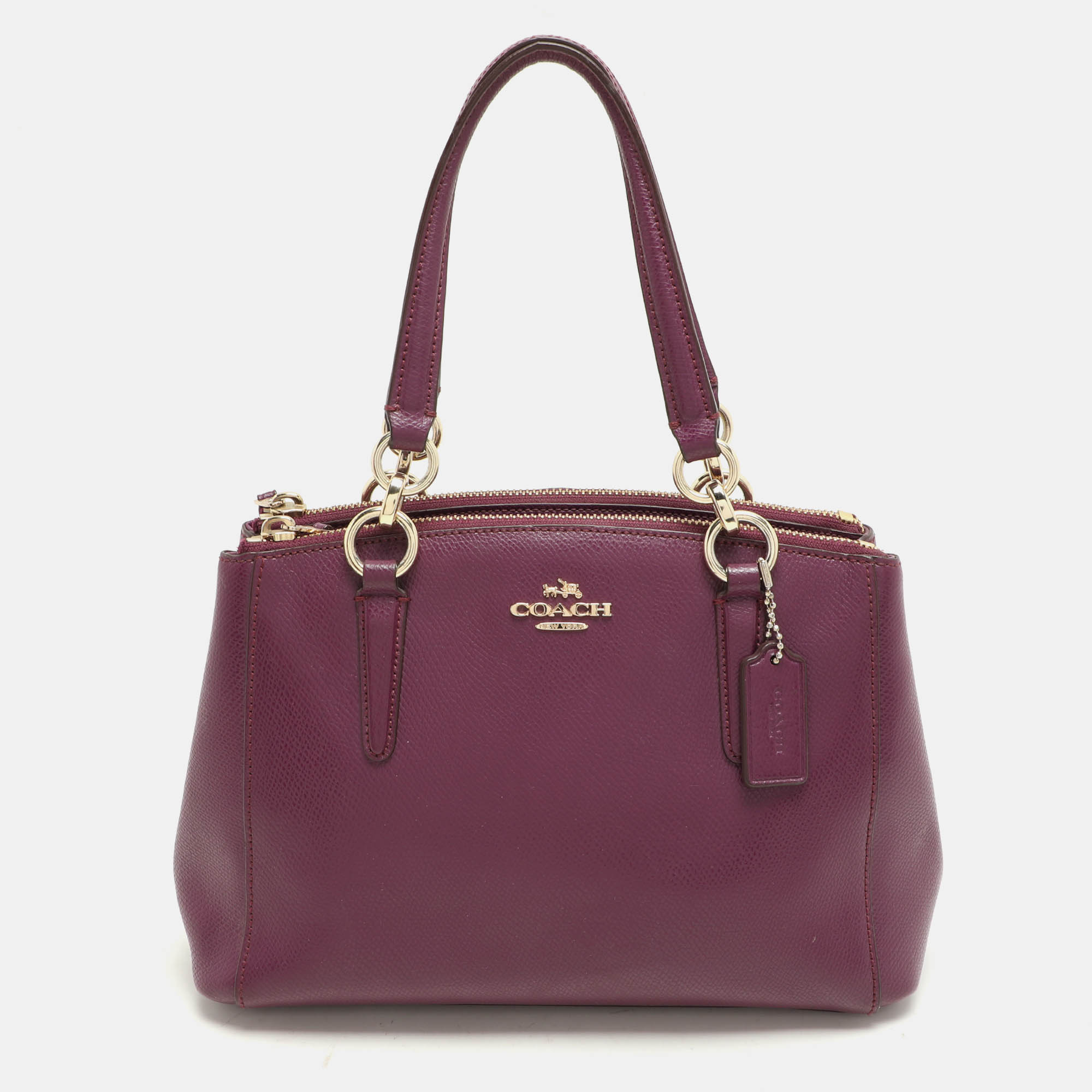 

Coach Purple Leather Christie Carryall Tote