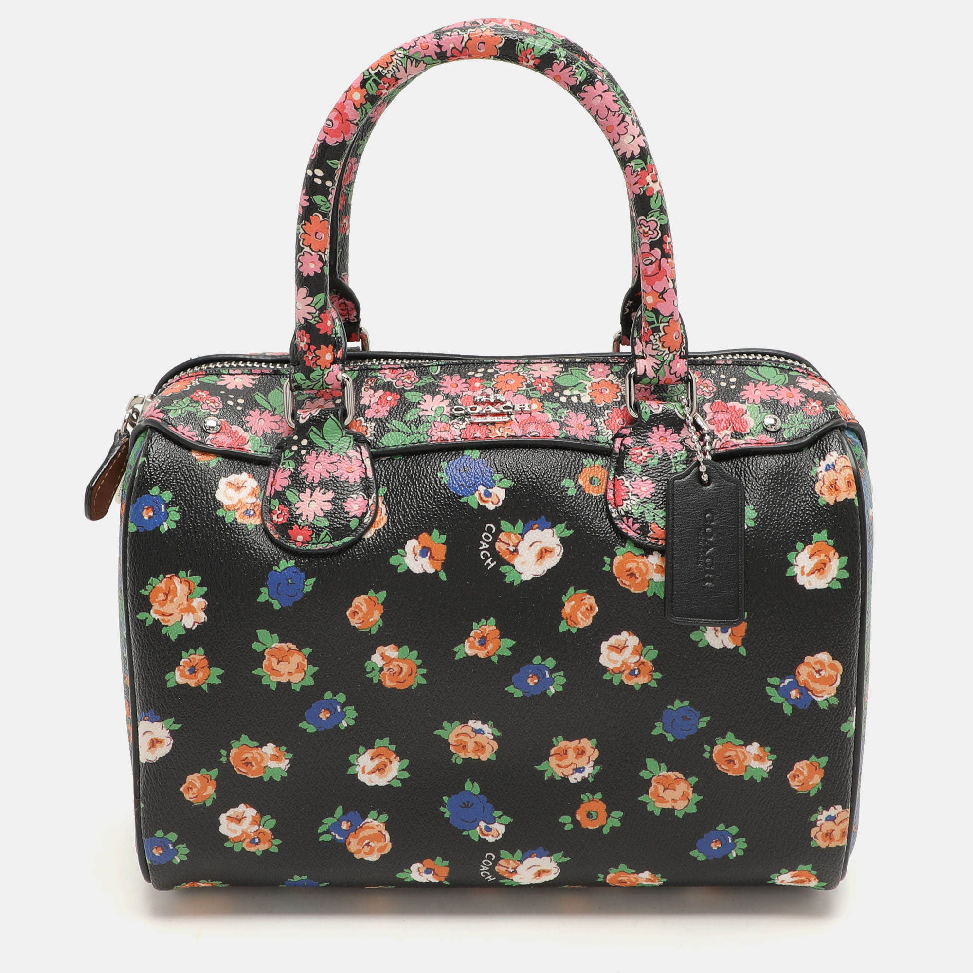 

Coach Multicolor Floral Print Coated Canvas Mini Bennett Satchel