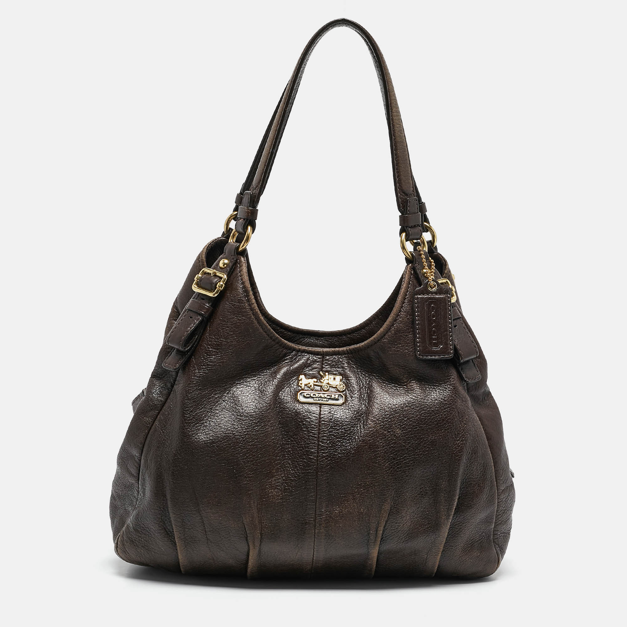 

Coach Dark Brown Leather Madison Hobo