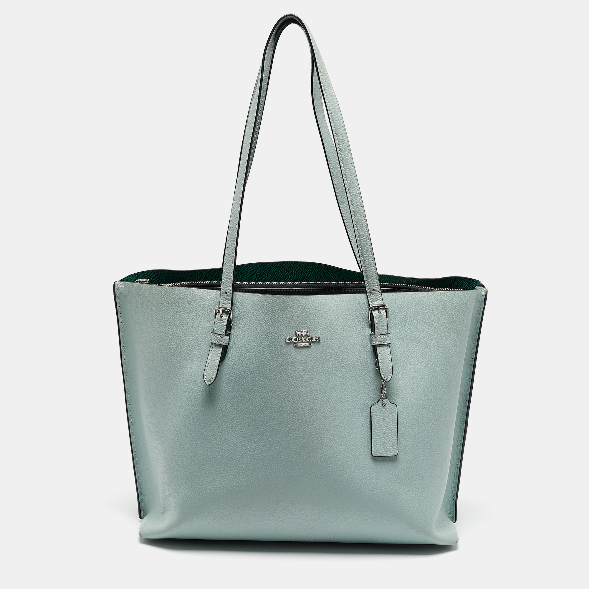 

Coach Light Green Leather Molly Shopper Tote