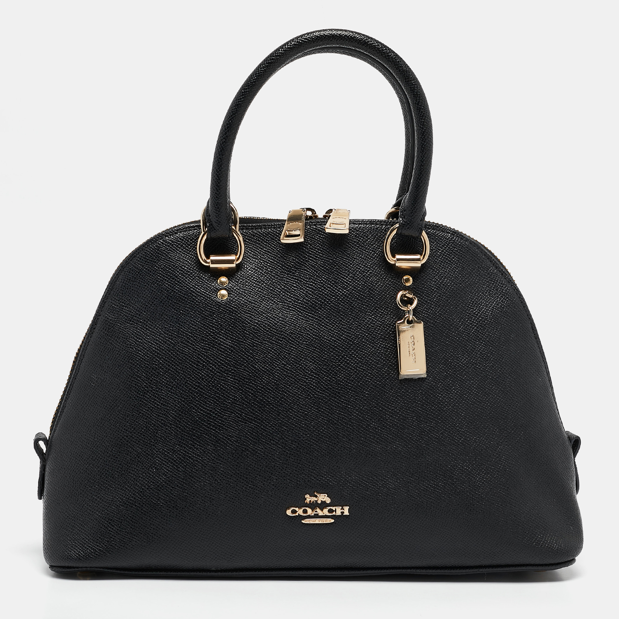 

Coach Black Leather Katy Satchel