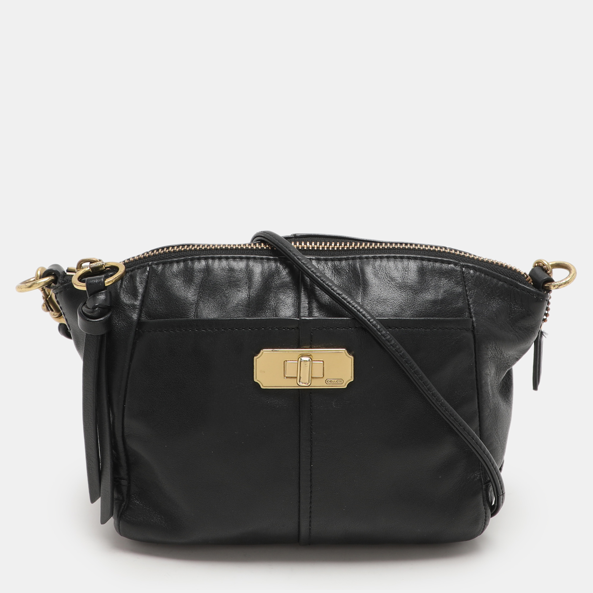 

Coach Black Leather Crossbody Bag