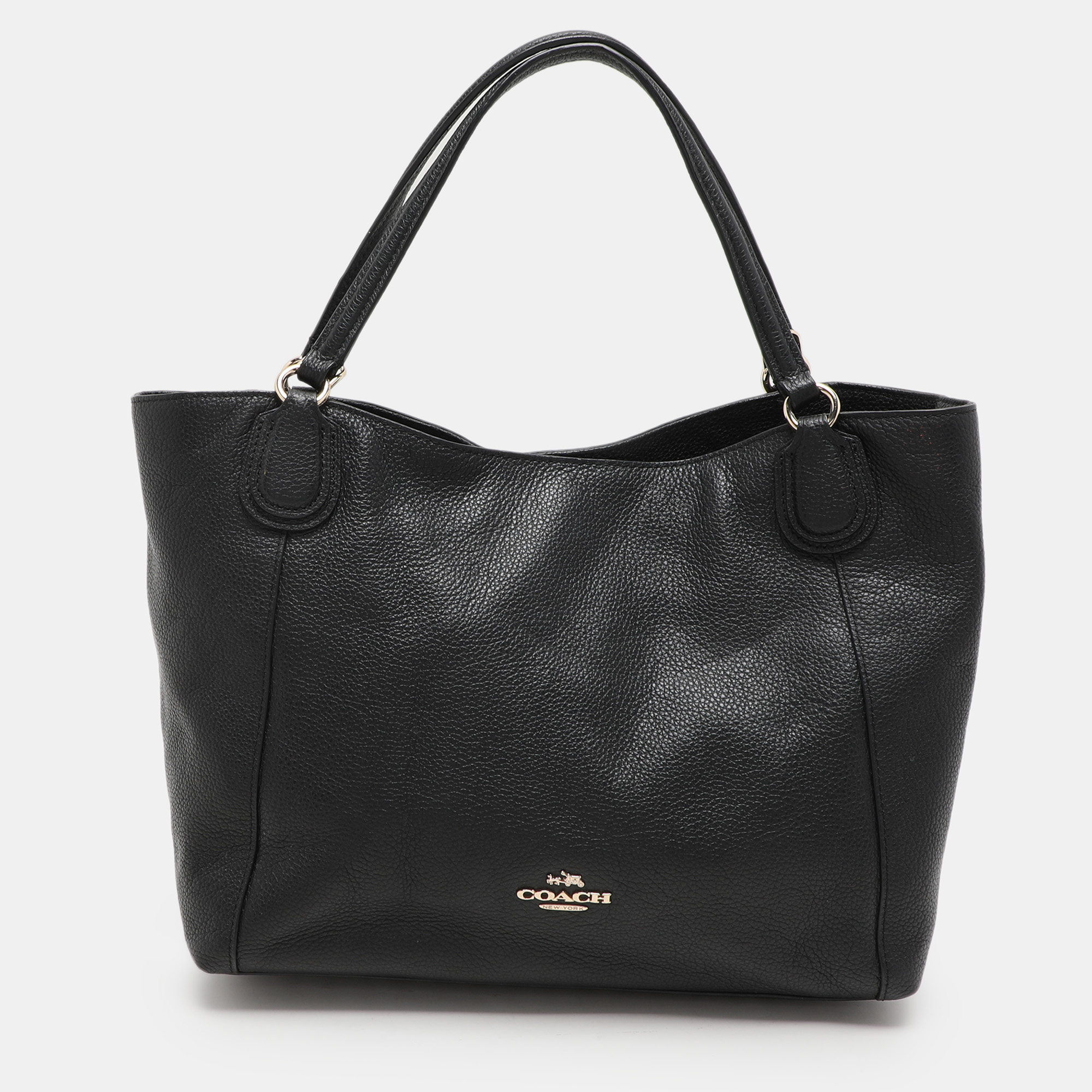 

Coach Black Leather Edie Tote