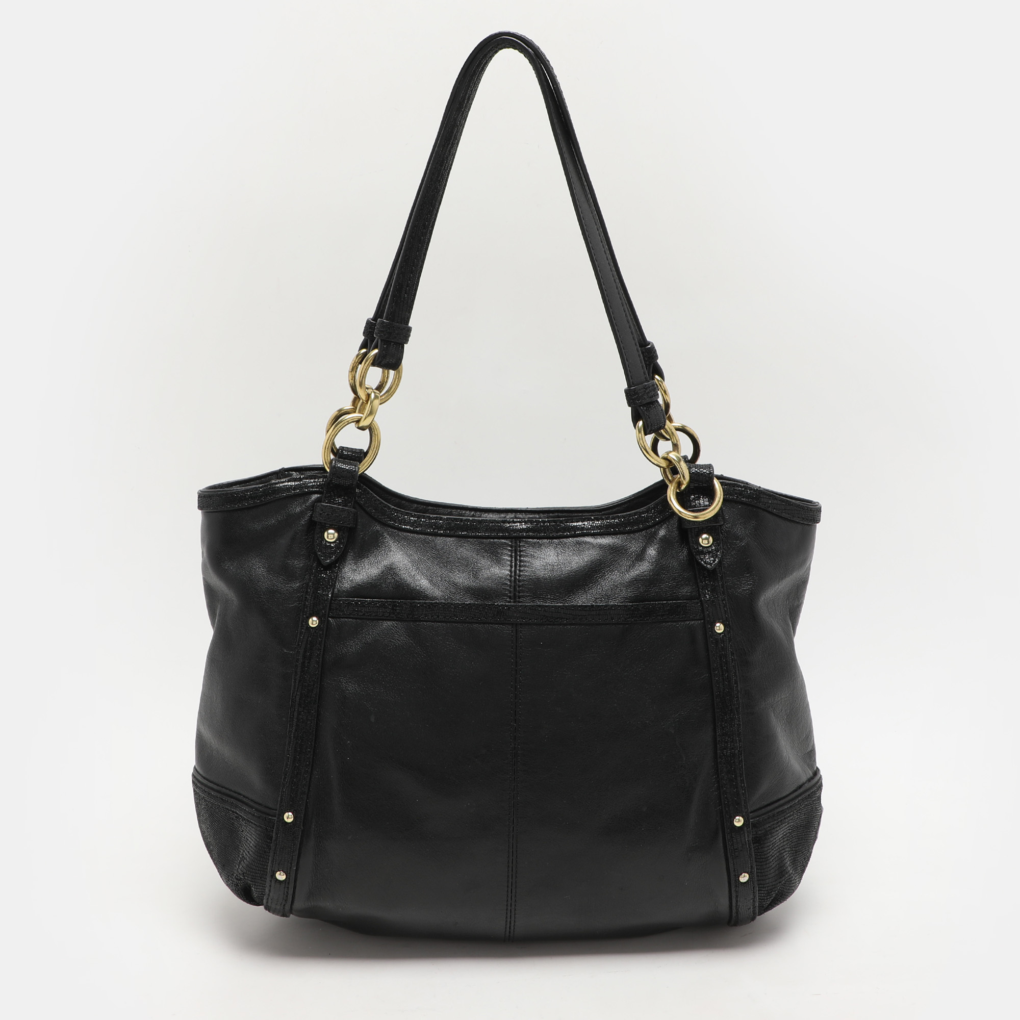 

Coach Black Leather Alexandra Tote