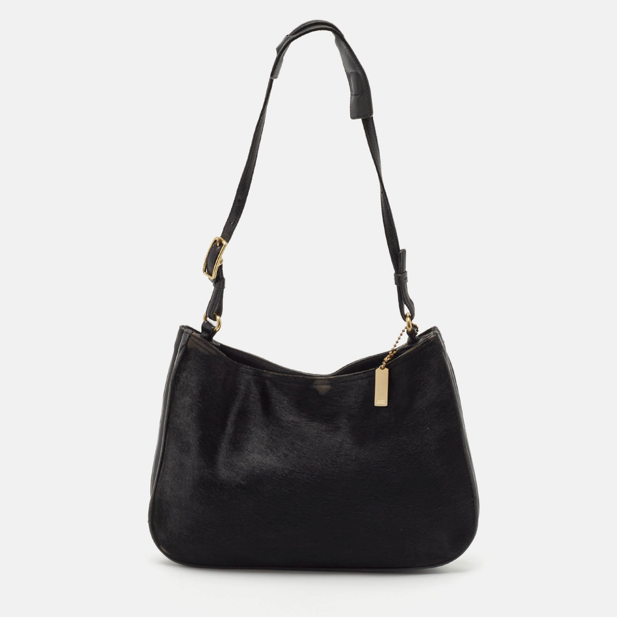 

Coach Black Calfhair and Leather Hobo