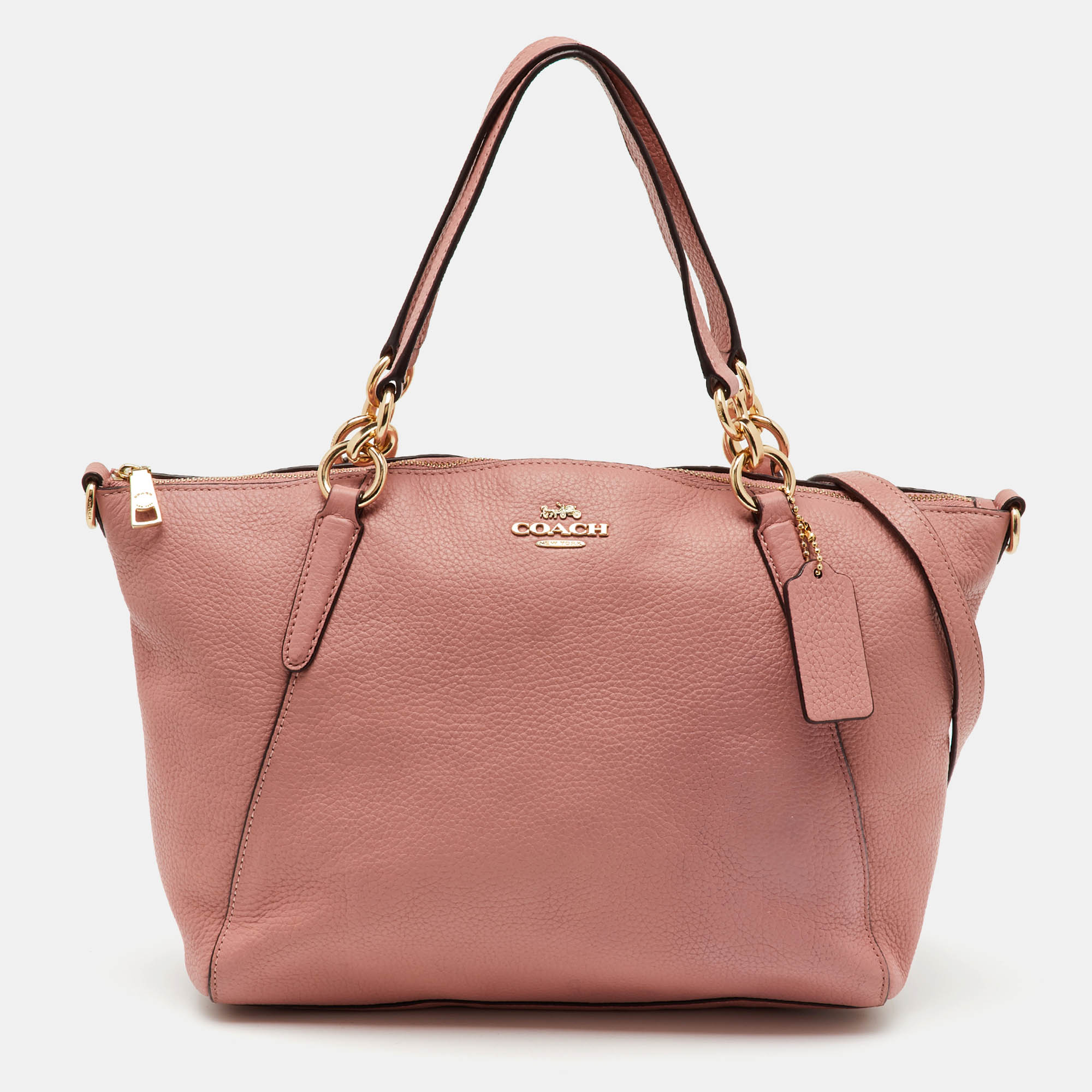 

Coach Blush Pink Leather Small Kelsey Satchel