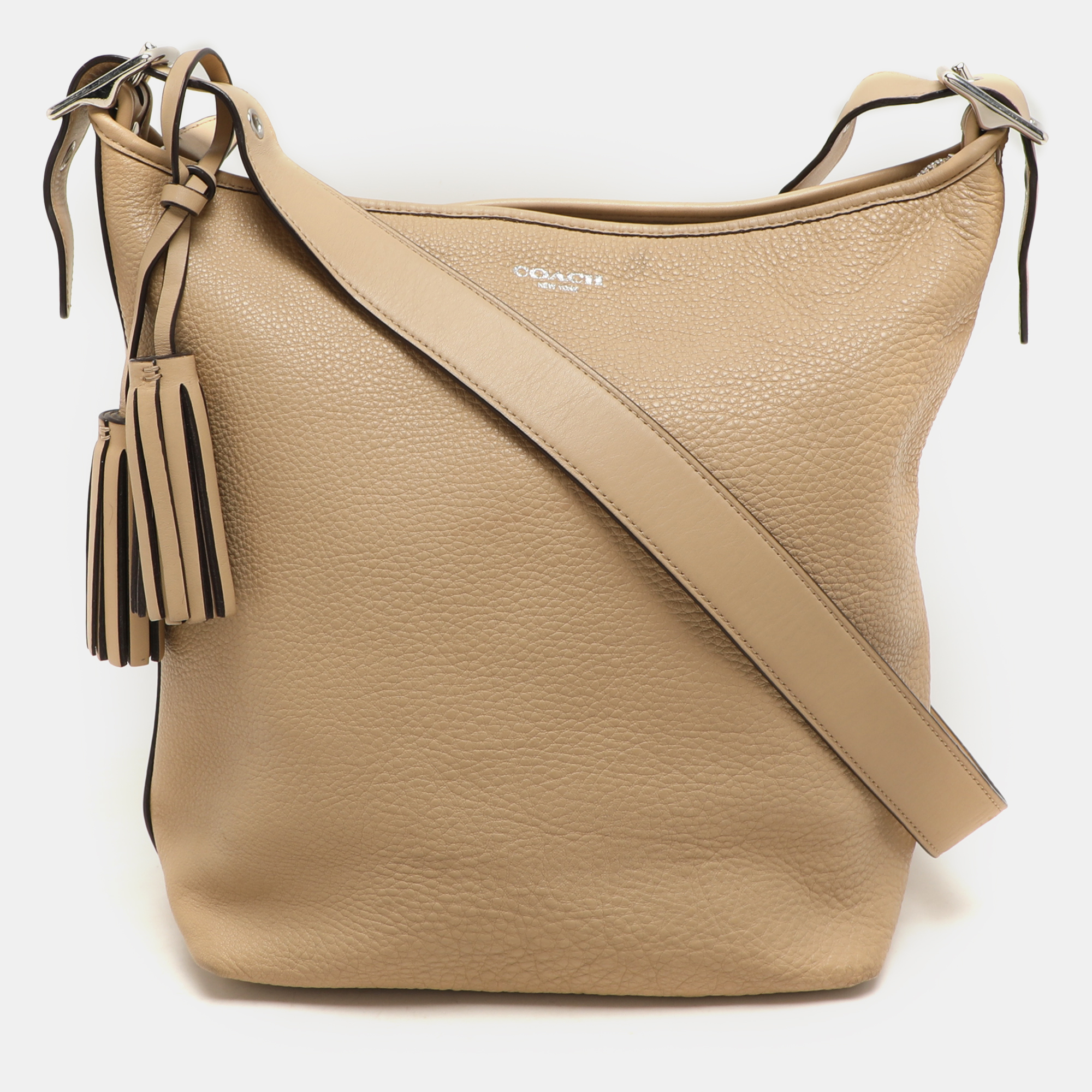 

Coach Beige Leather Bleecker Hobo
