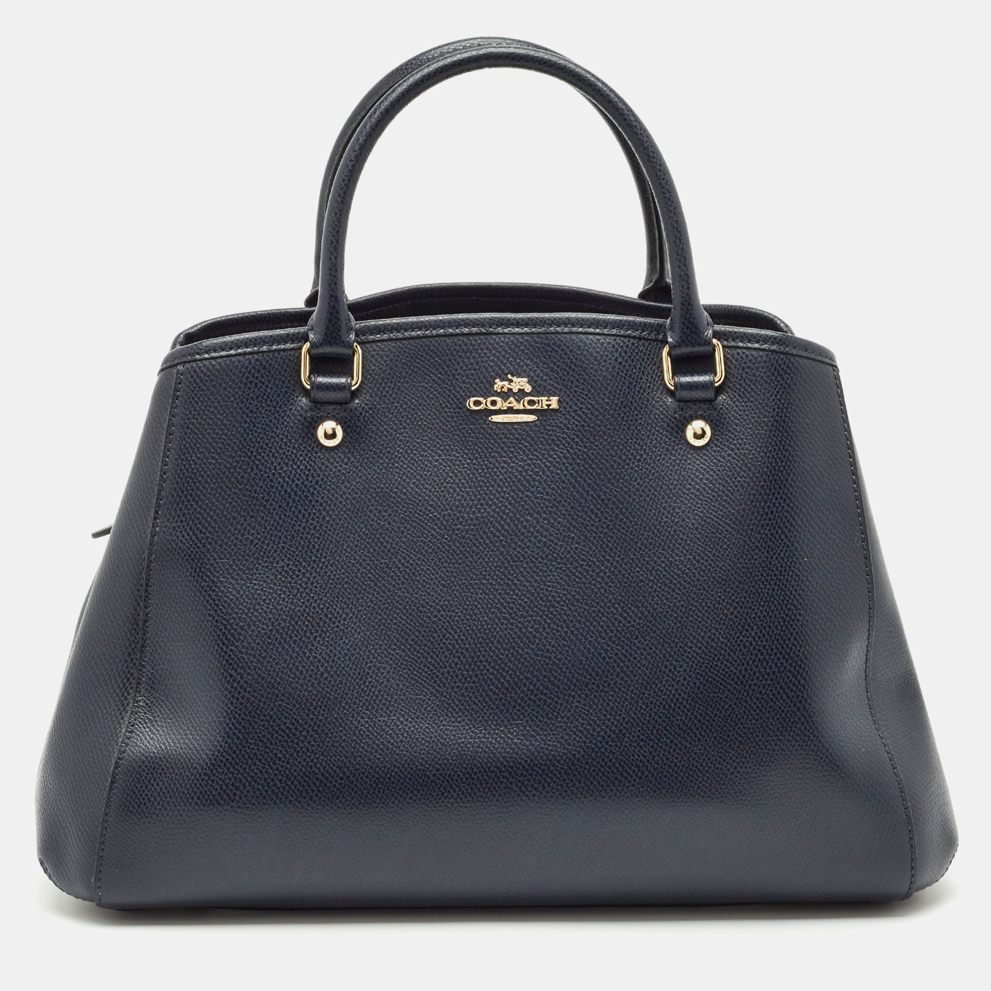 

Coach Navy Blue Leather Margot Satchel