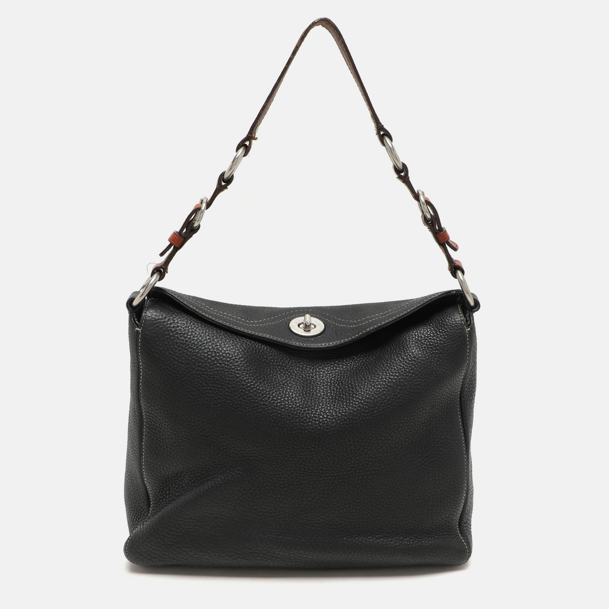 

Coach Black Leather Chelsea Turnlock Hobo