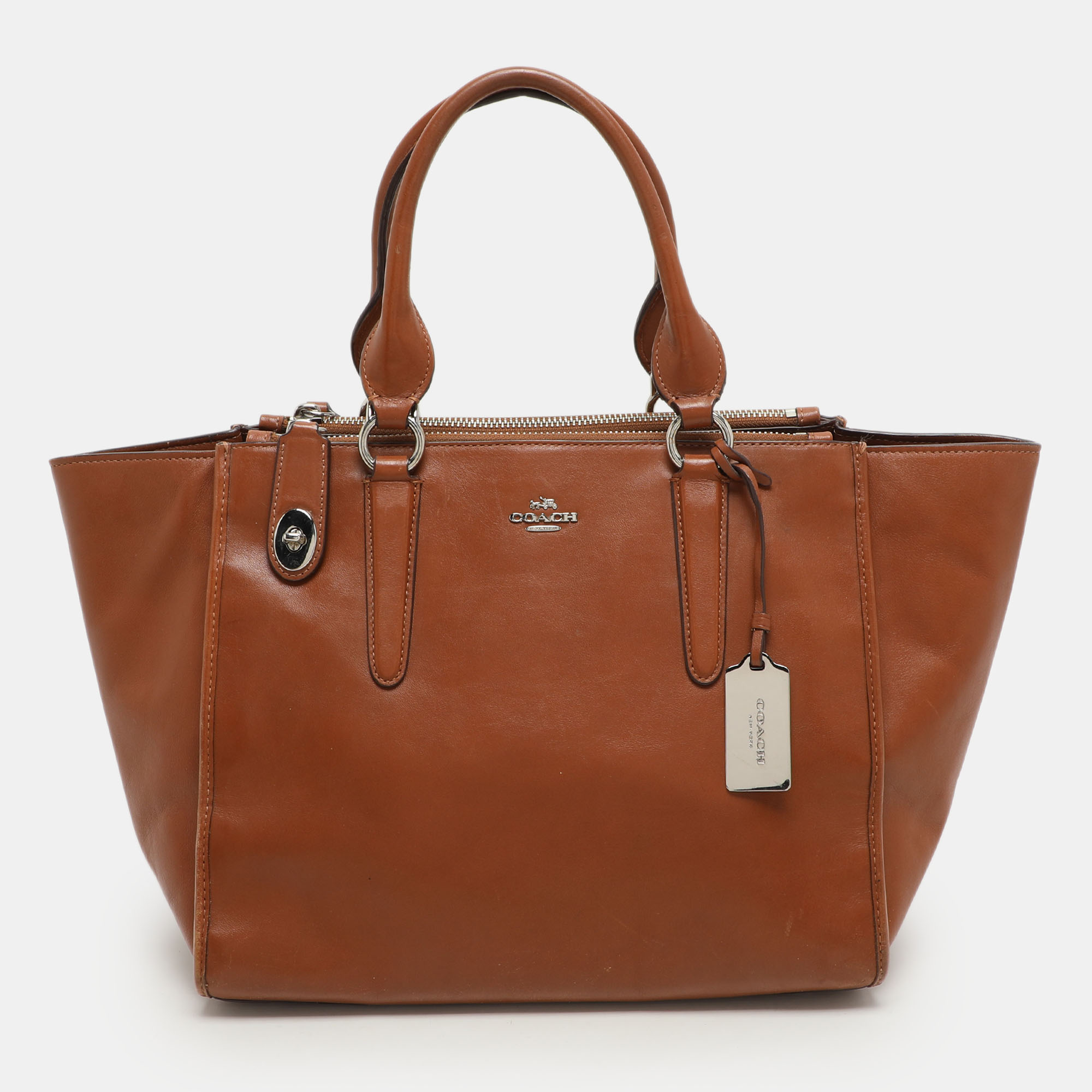 

Coach Brown Leather Crosby Carryall Satchel