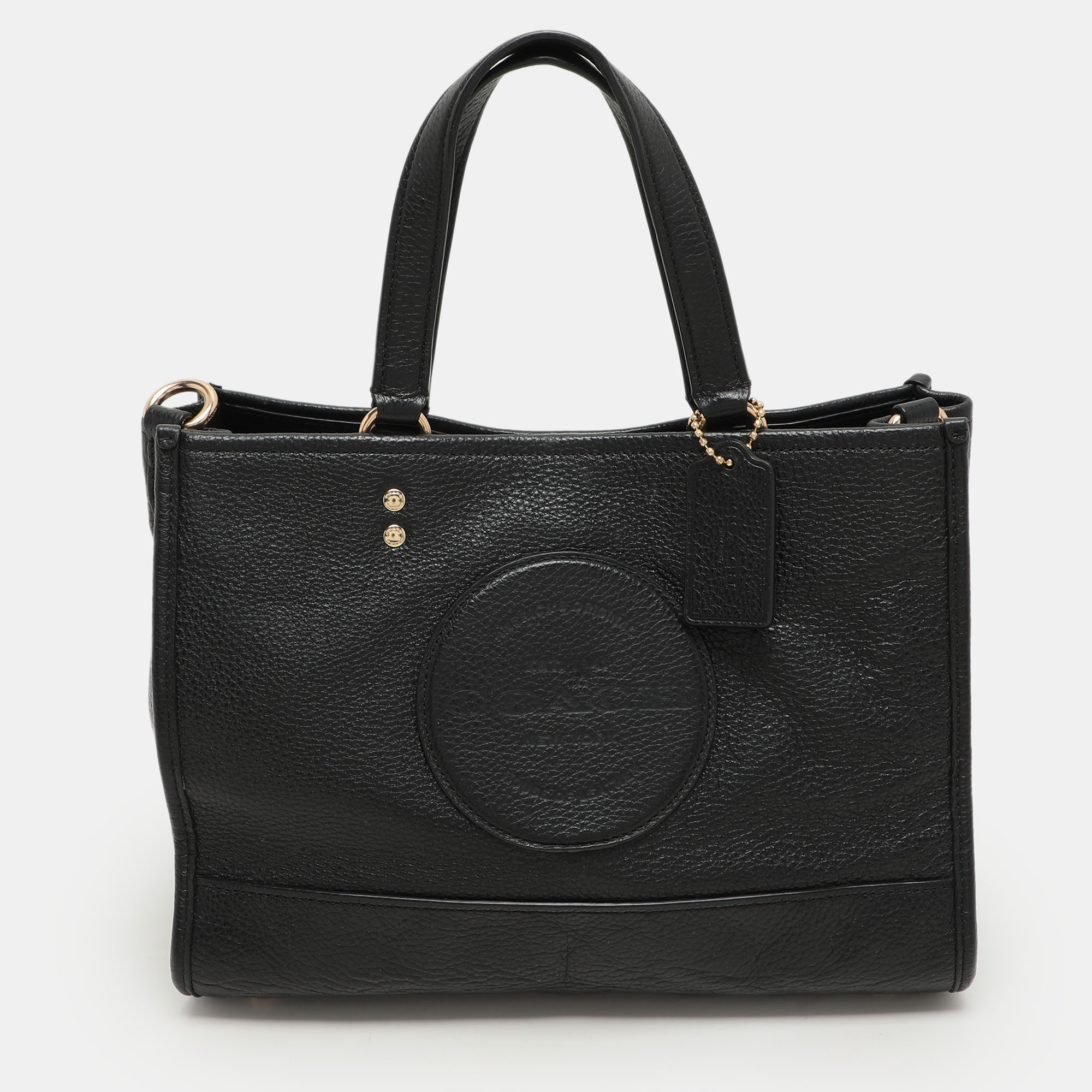 

Coach Black Leather Dempsey Carryall Tote