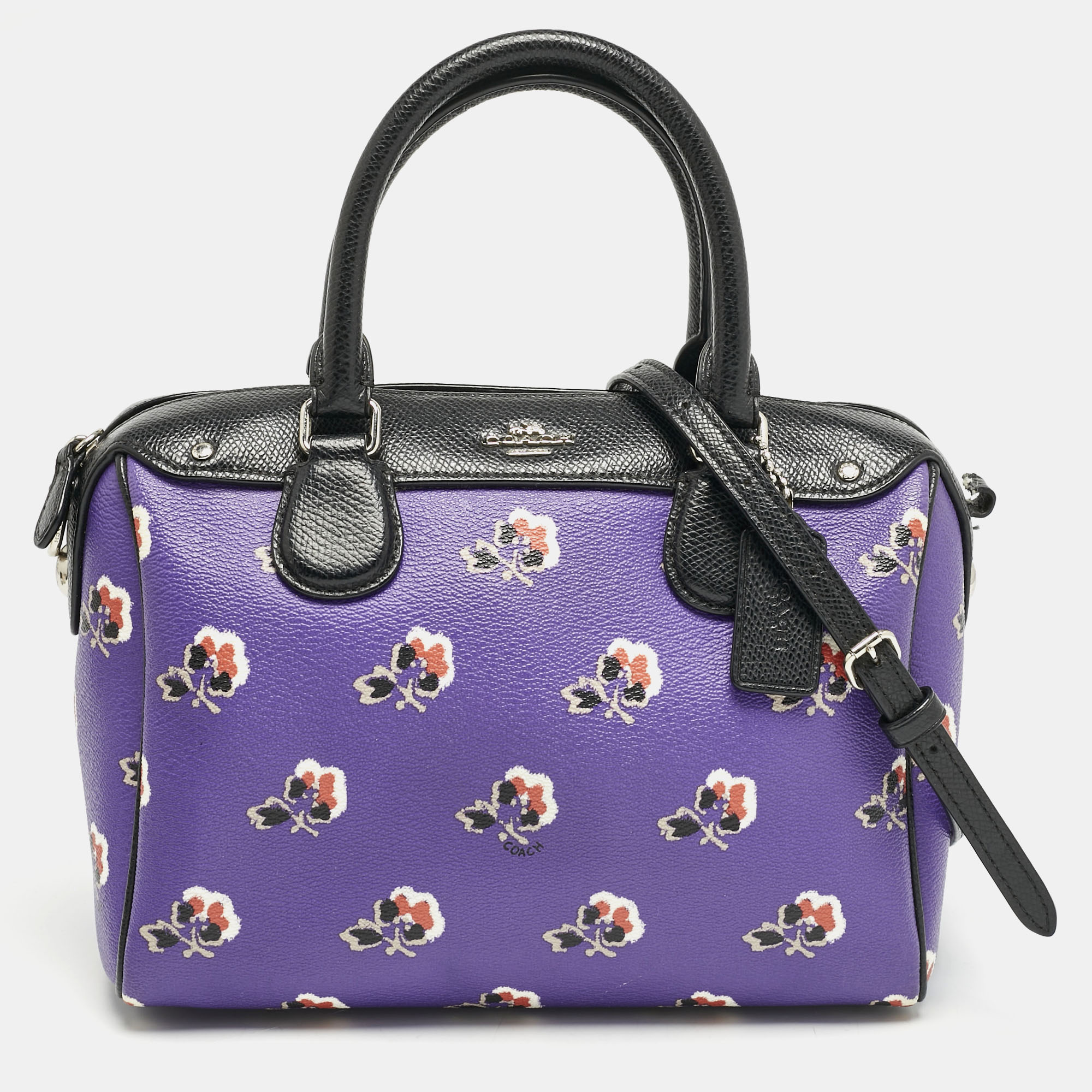 

Coach Multicolor Floral Print Coated Canvas Mini Bennett Satchel