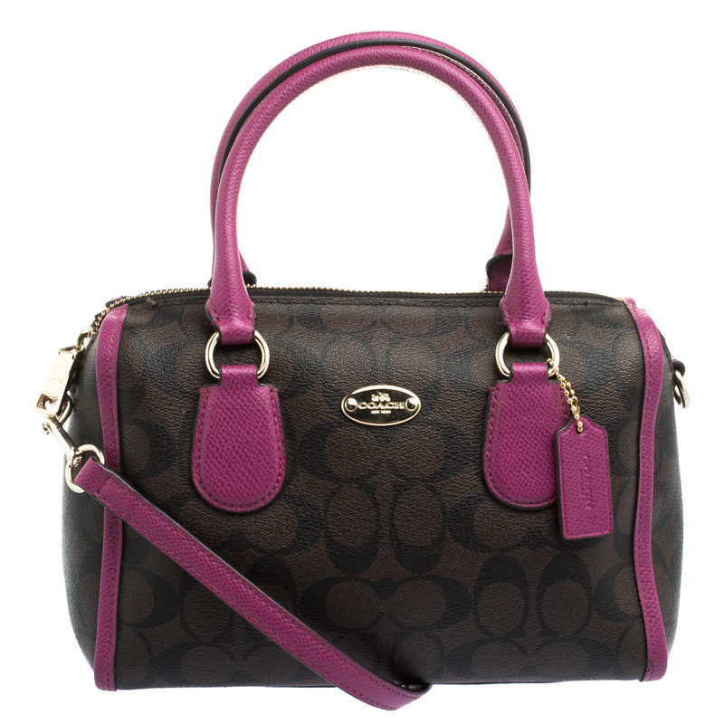 coach purse brown and purple