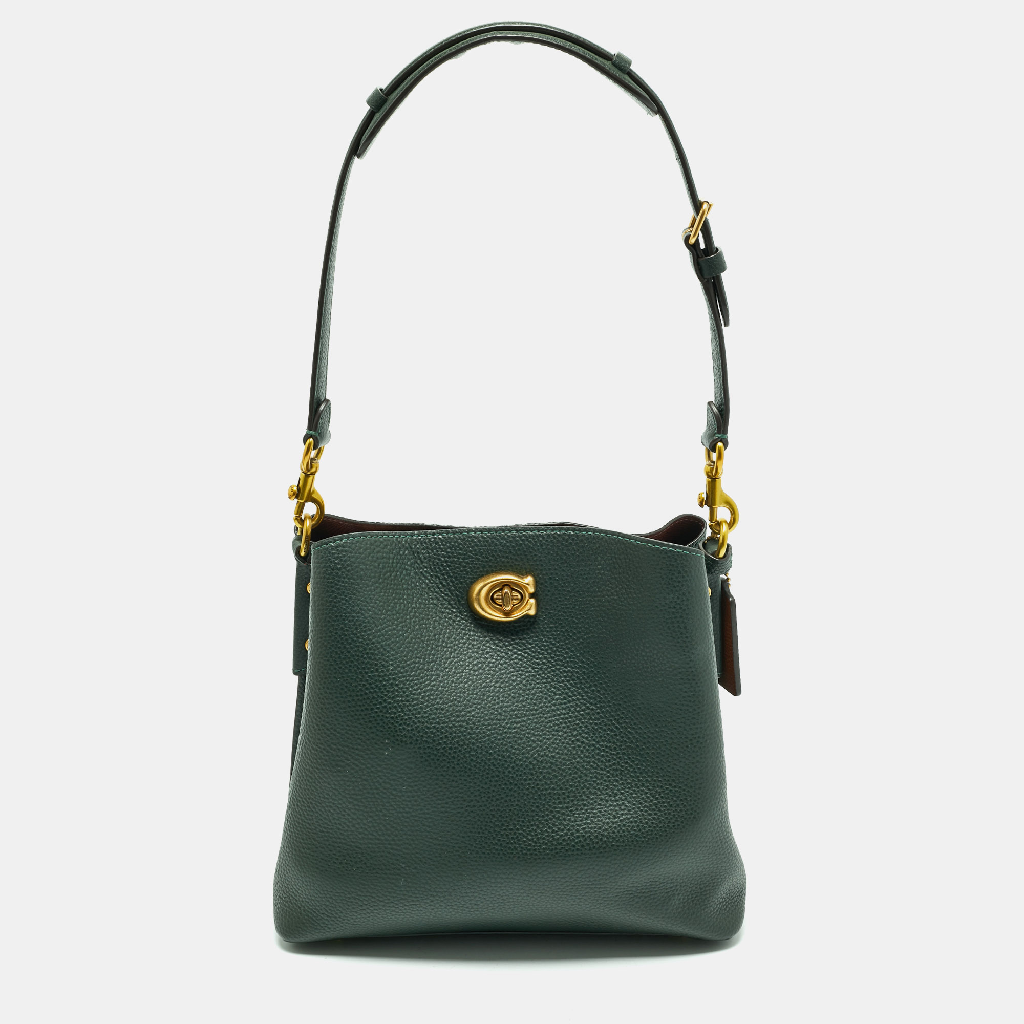 

Coach Dark Green Leather Willow Bucket Bag
