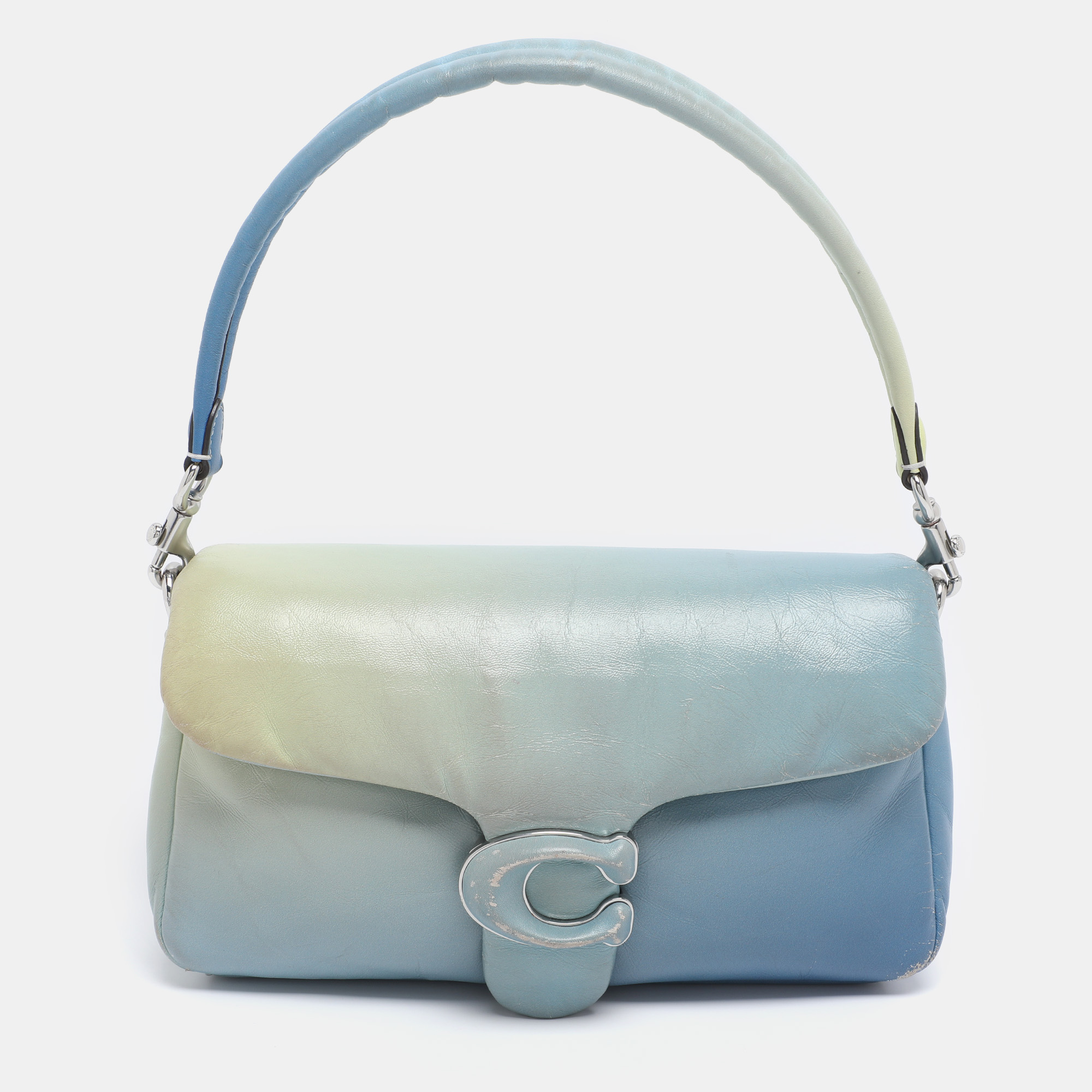 

Coach Aqua Ombre Leather Tabby Pillow 26 Shoulder Bag, Blue