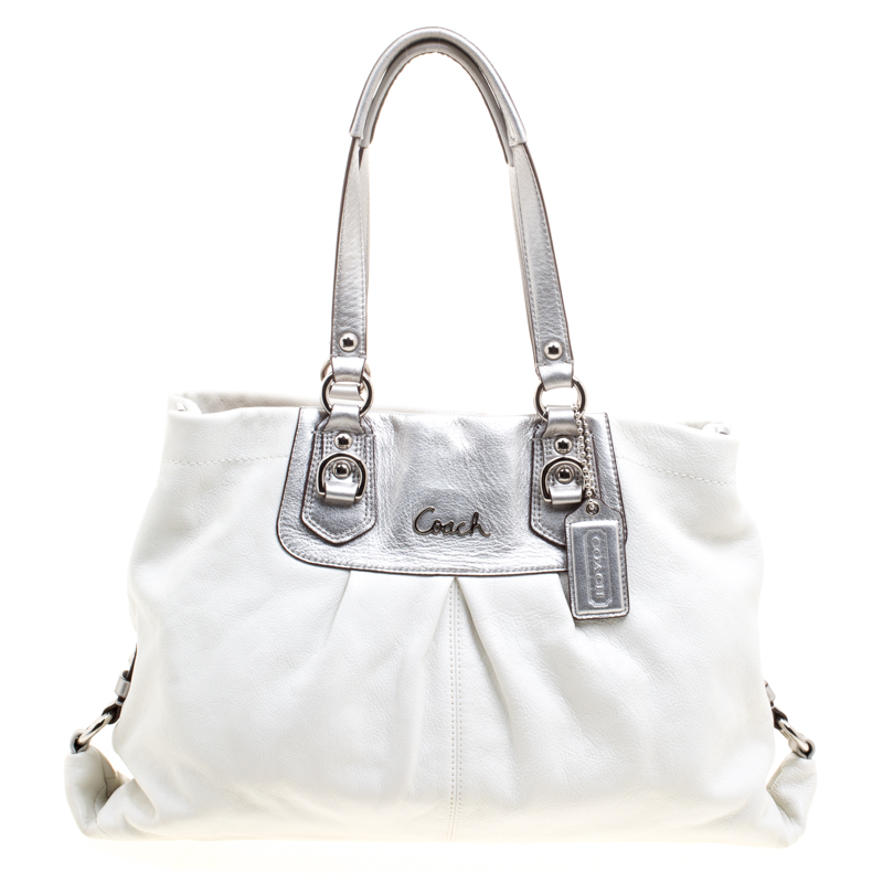 coach white purse