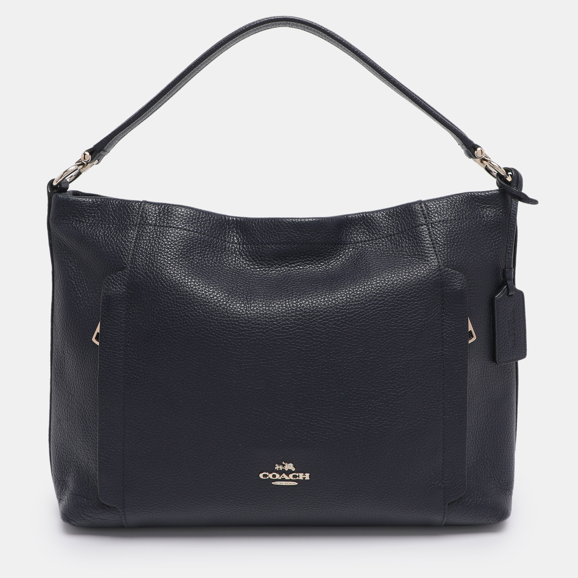 

Coach Navy Blue Grained Leather Large Scout Hobo