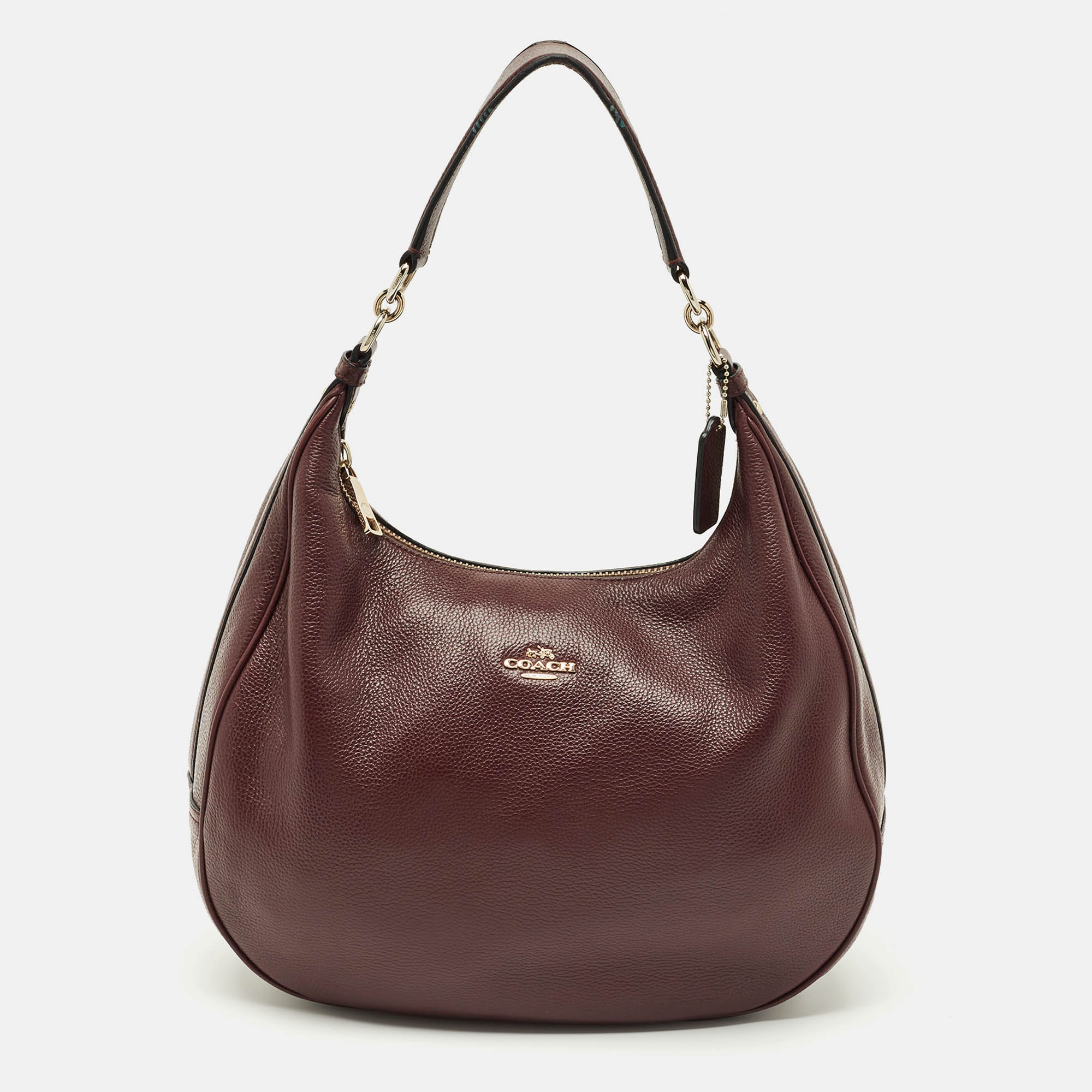 Coach Plum Grained Leather Harley Hobo