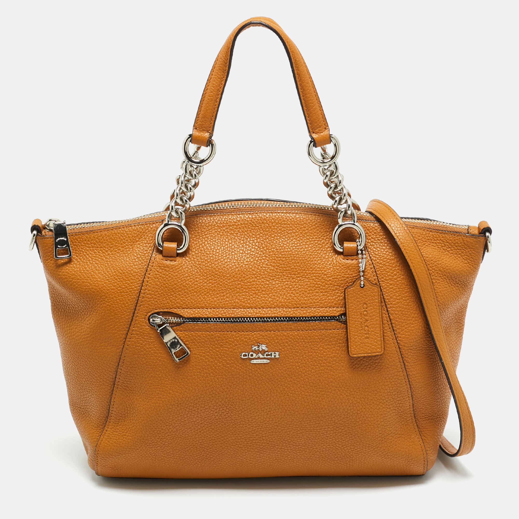 

Coach Tan Leather Prairie Satchel
