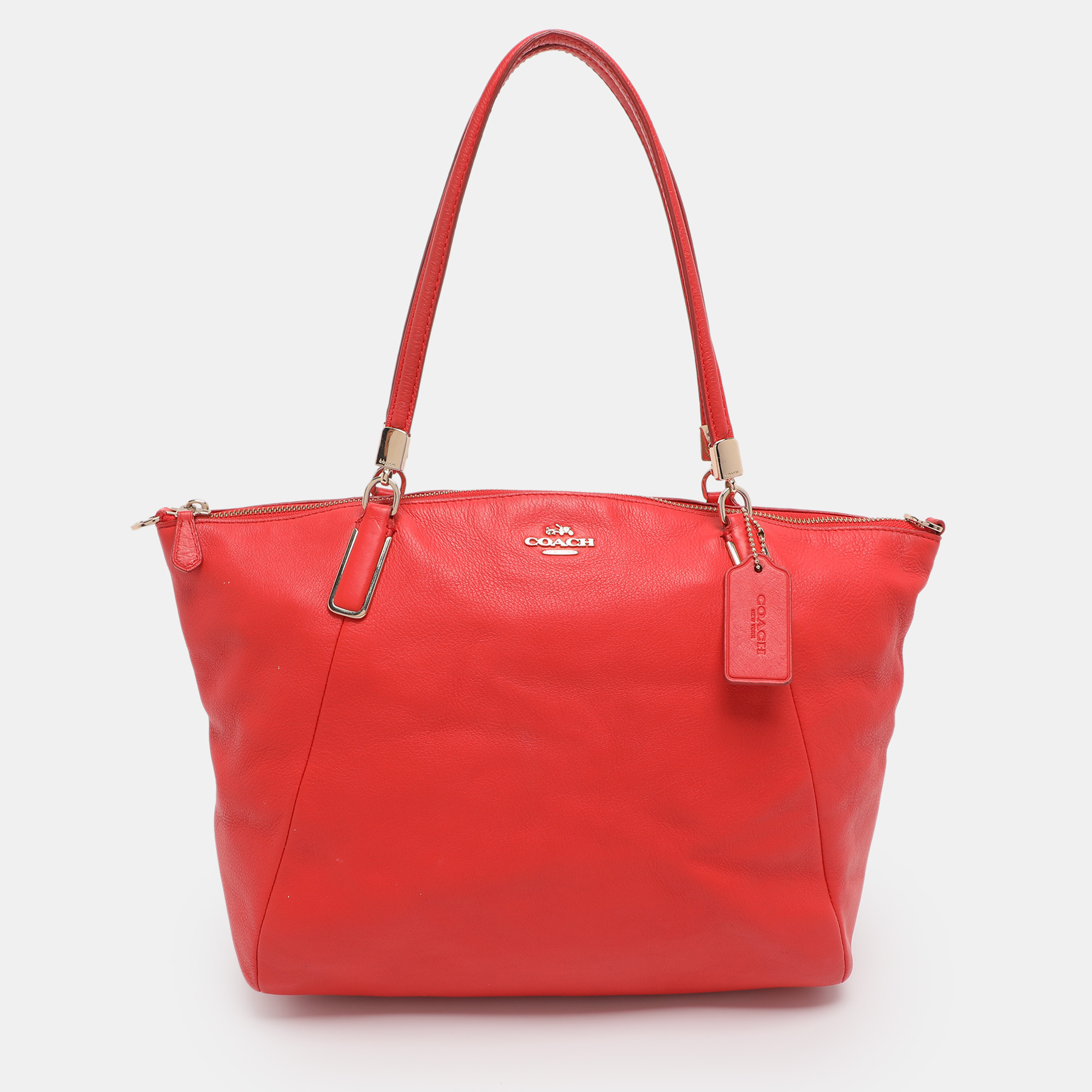 

Coach Red Leather Kelsey Tote, Orange