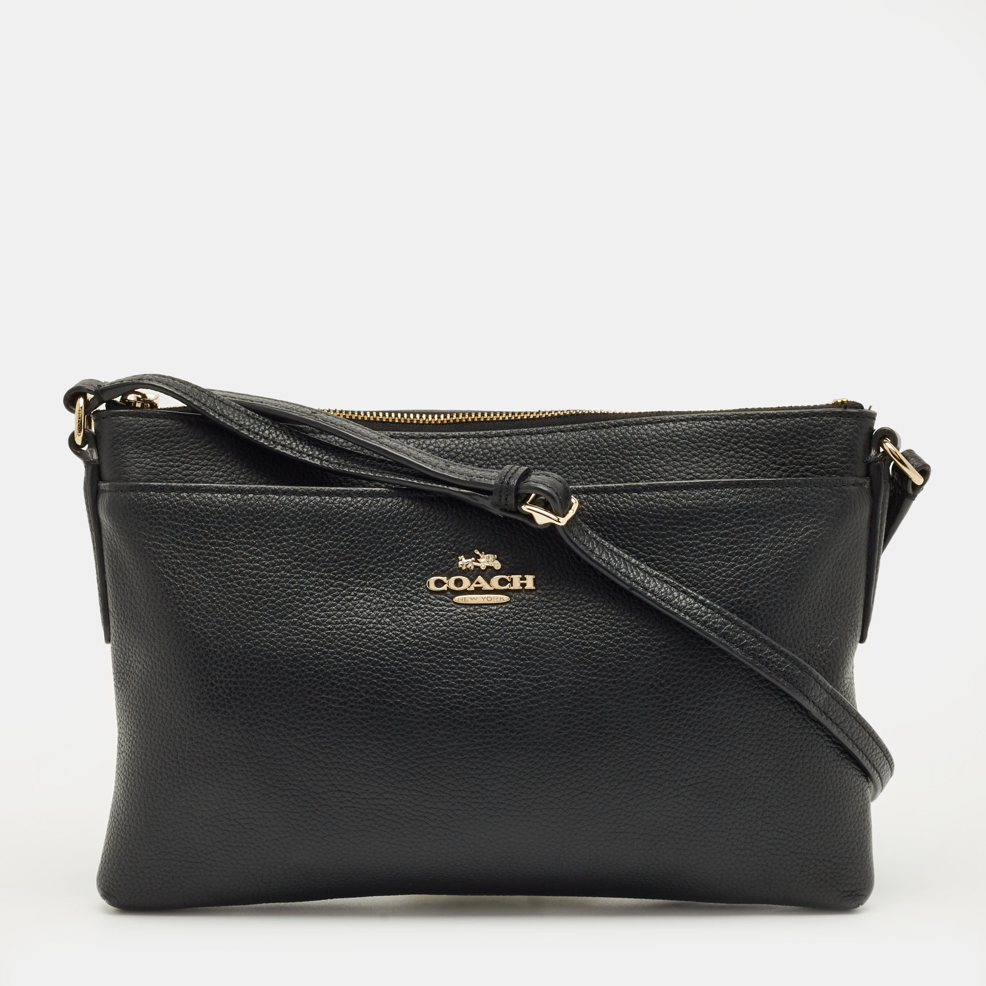 

Coach Black Leather Journal Crossbody Bag