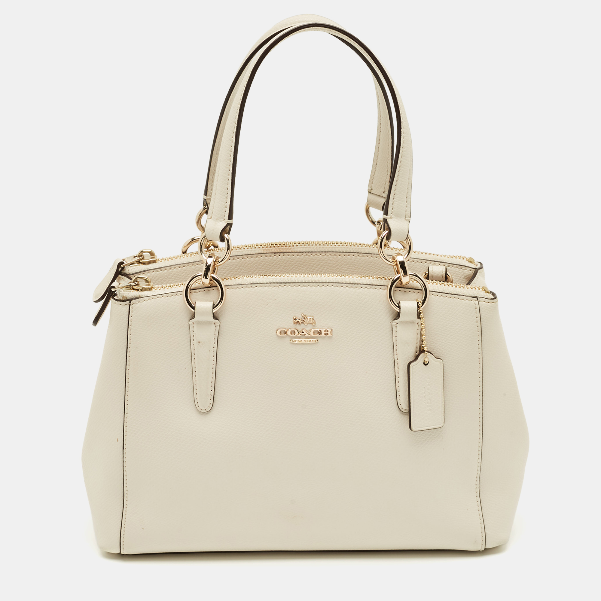 

Coach Off White Leather Christie Carryall Satchel