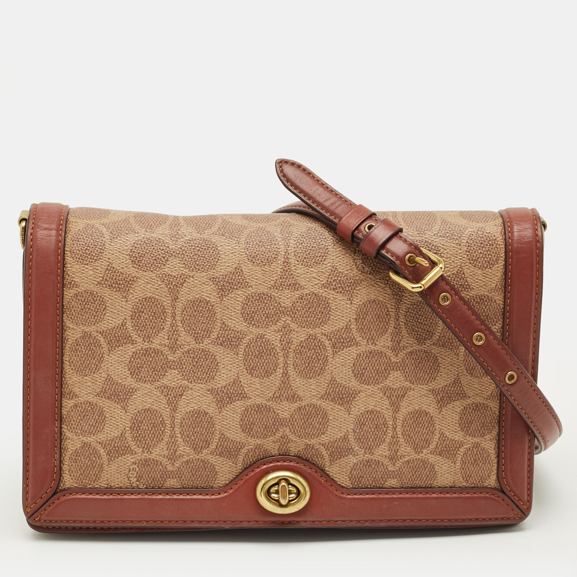 

Coach Riley Brown Signature Coated Canvas Crossbody Bag