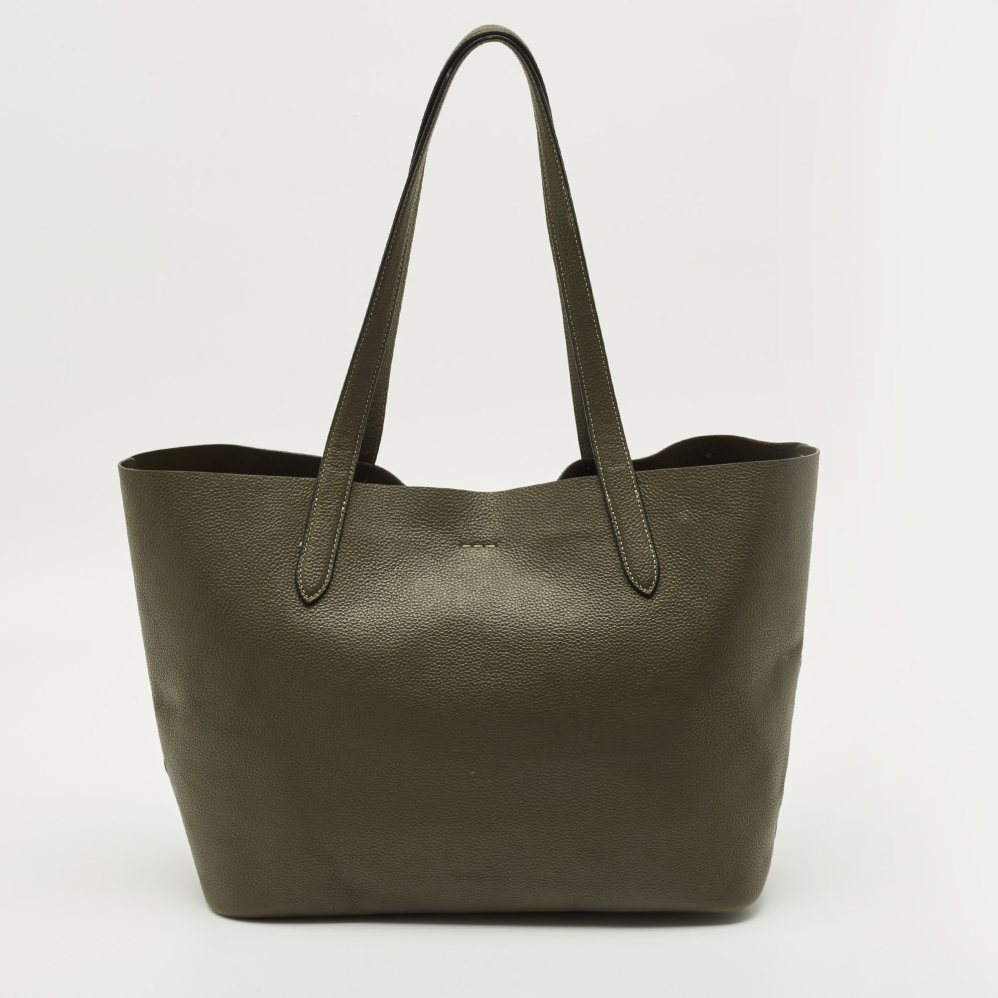 

Coach Cameron Army Green Leather Tote