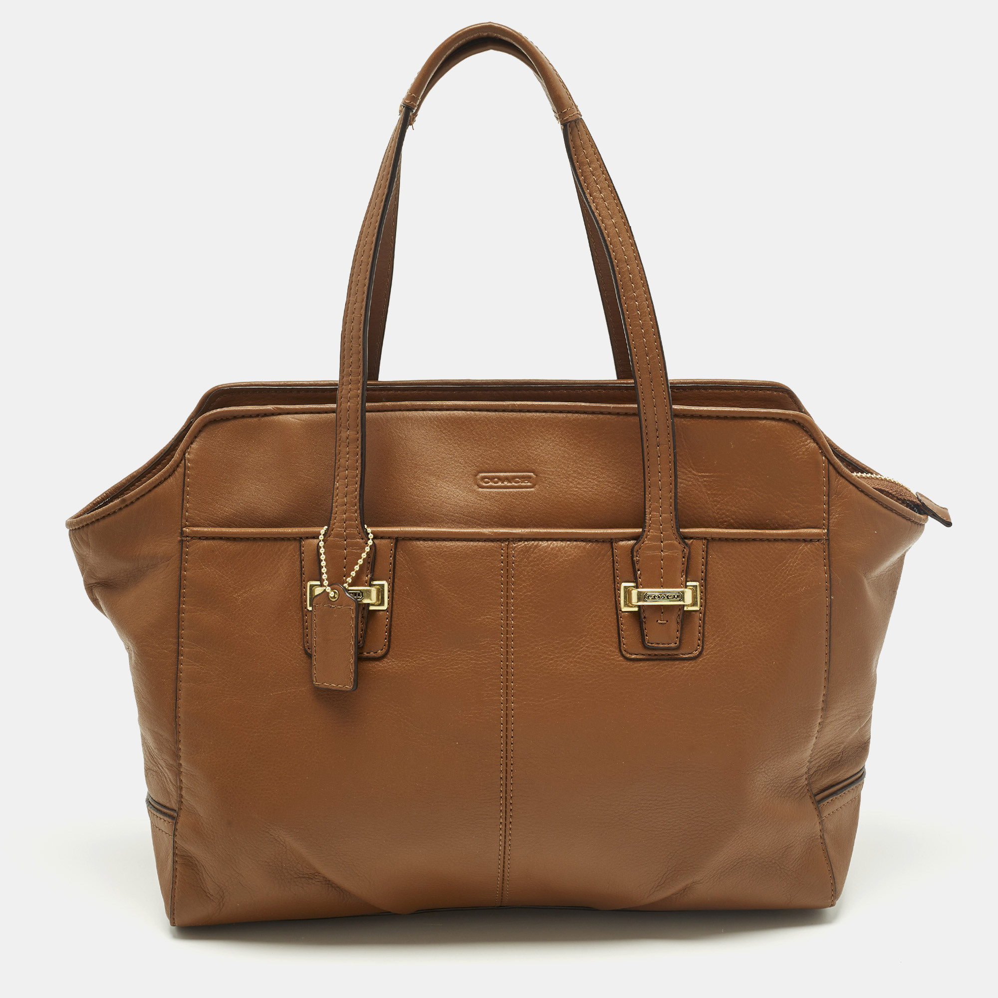 Click to view more detailed imagery on our partner's website Pre-owned Coach Taylor Alexis Brown Leather Carryall Tote