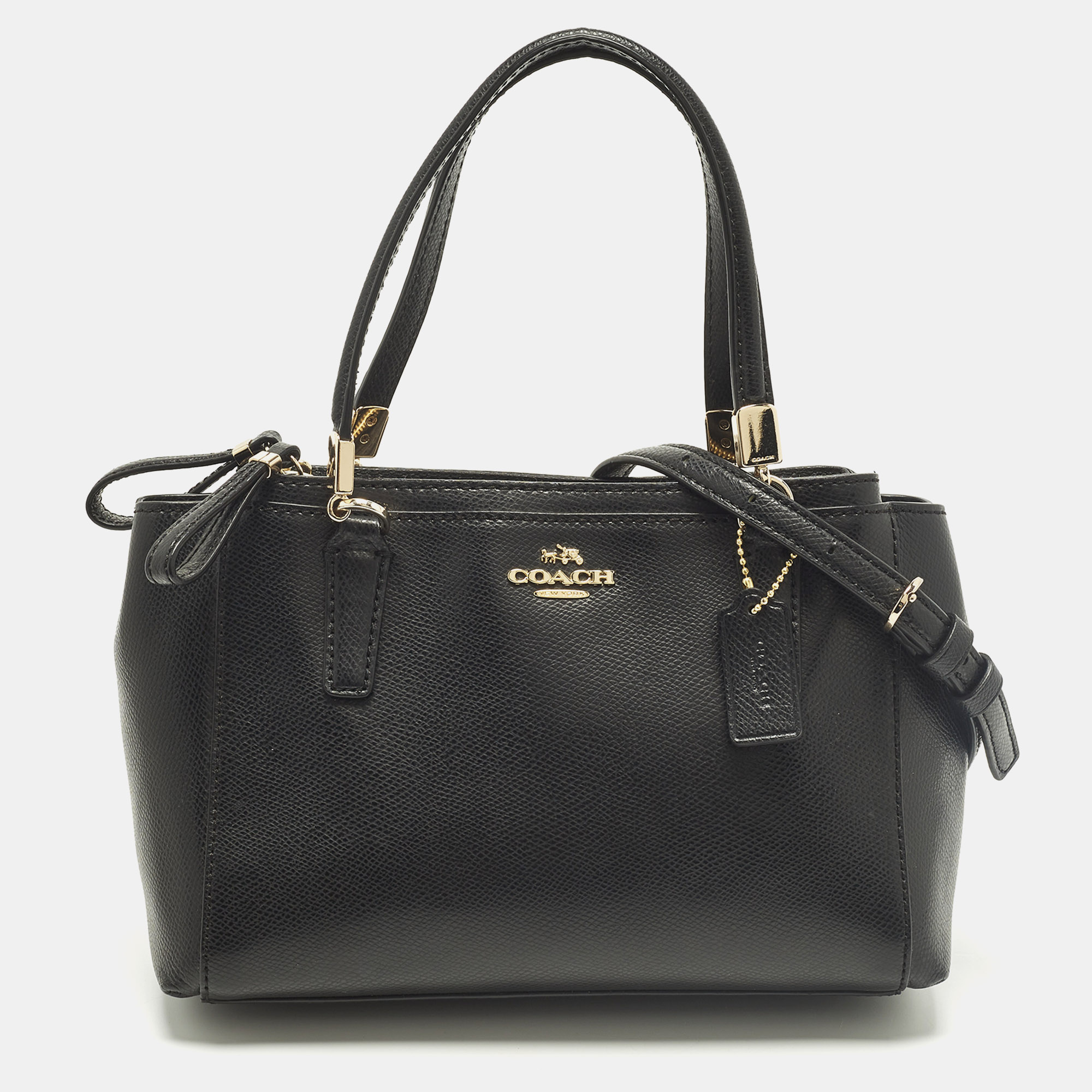 

Coach Christie Carryall Black Leather Satchel
