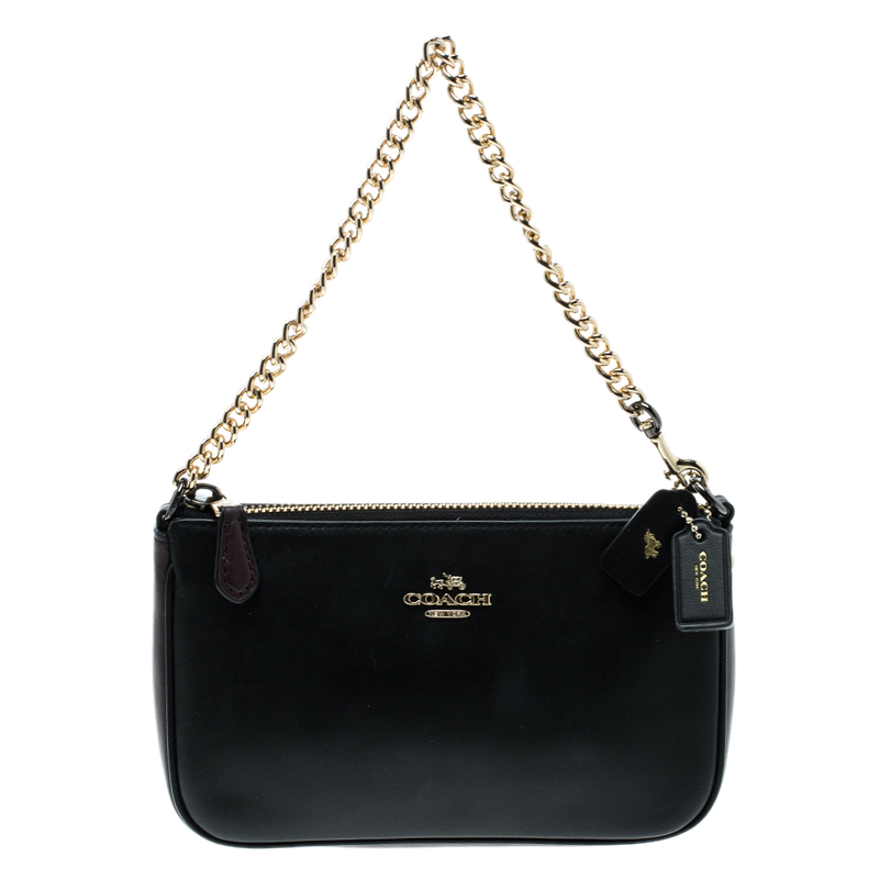 coach black evening bag