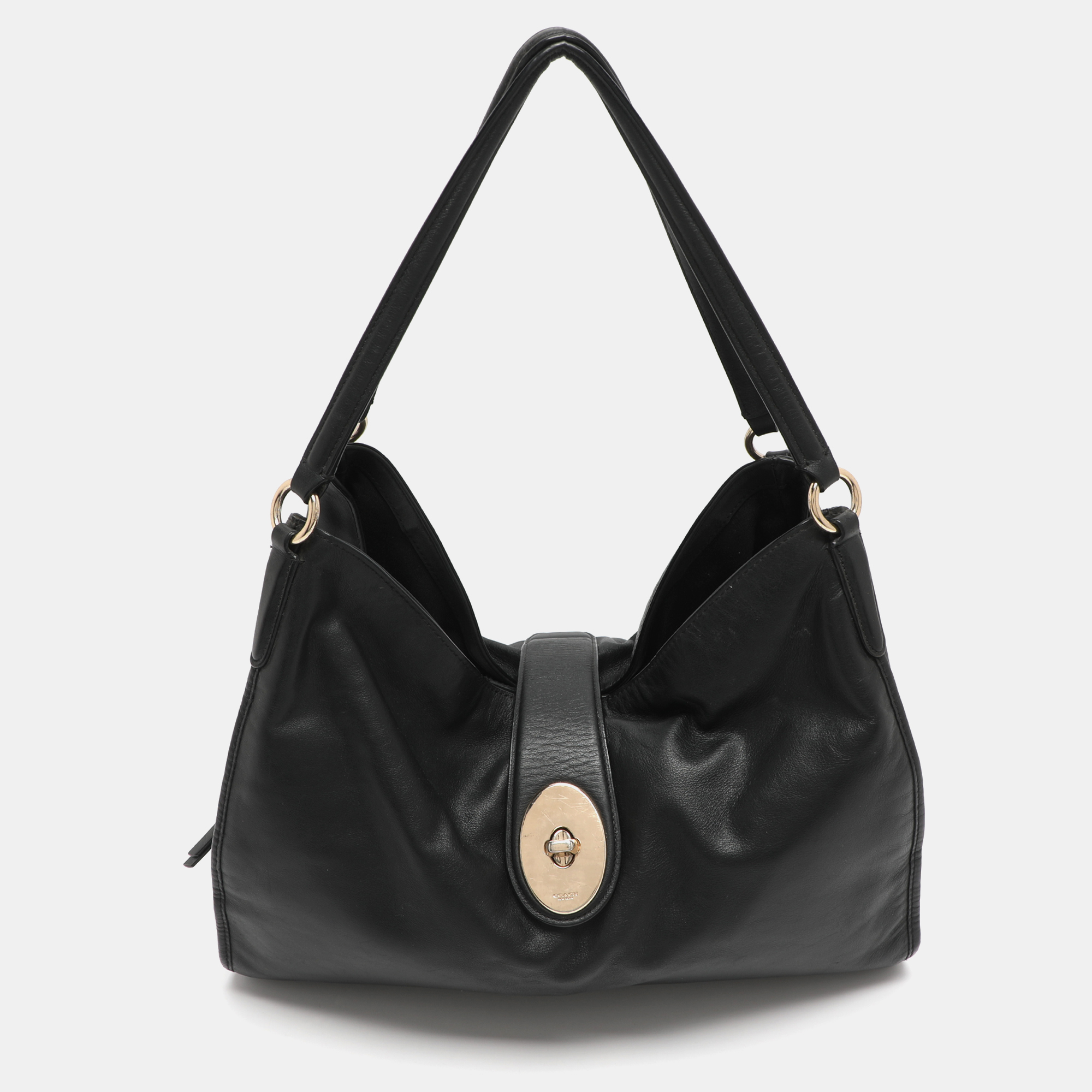 

Coach Carlyle Black Leather Shoulder Bag