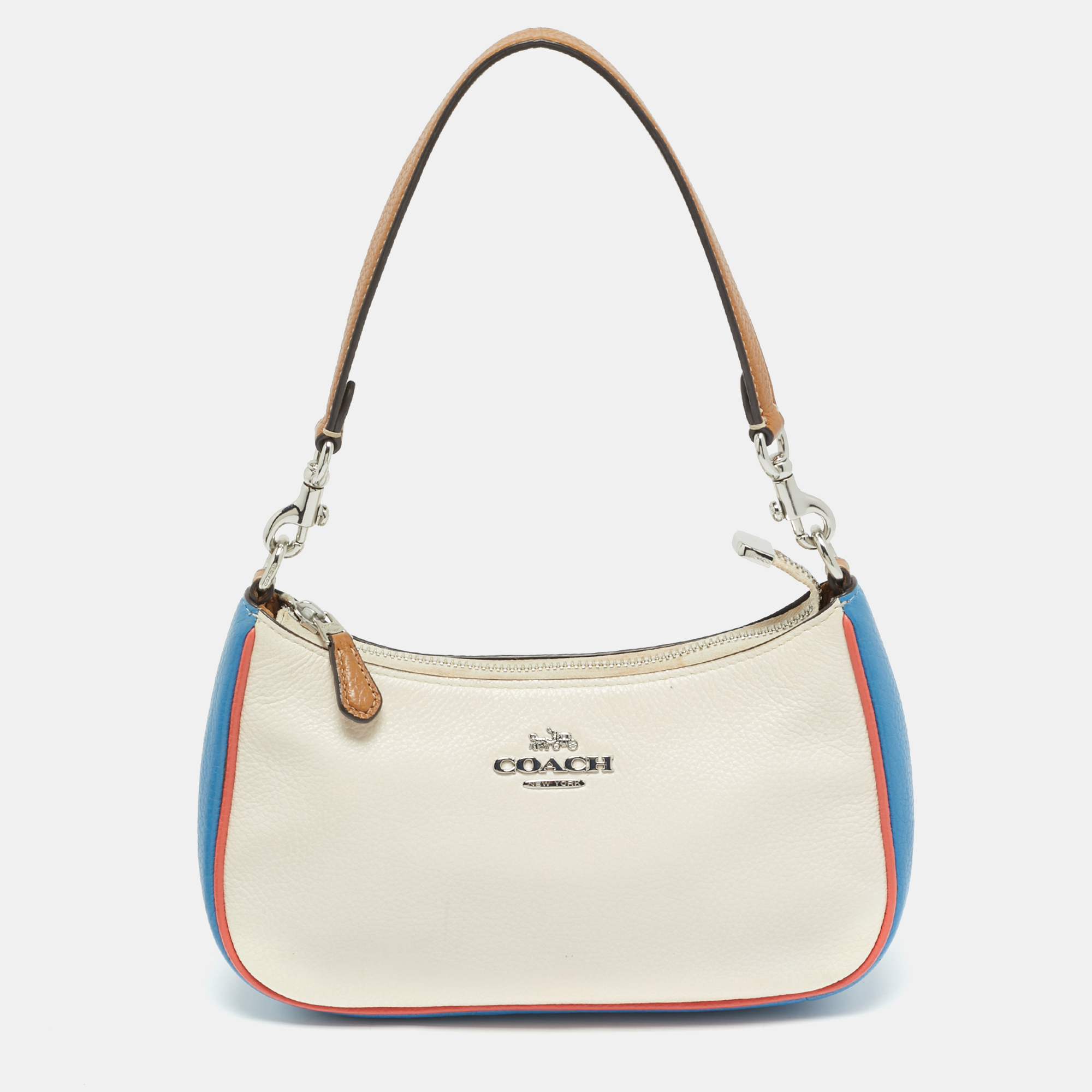 

Coach Teri Tricolor Leather Shoulder Bag, Multicolor