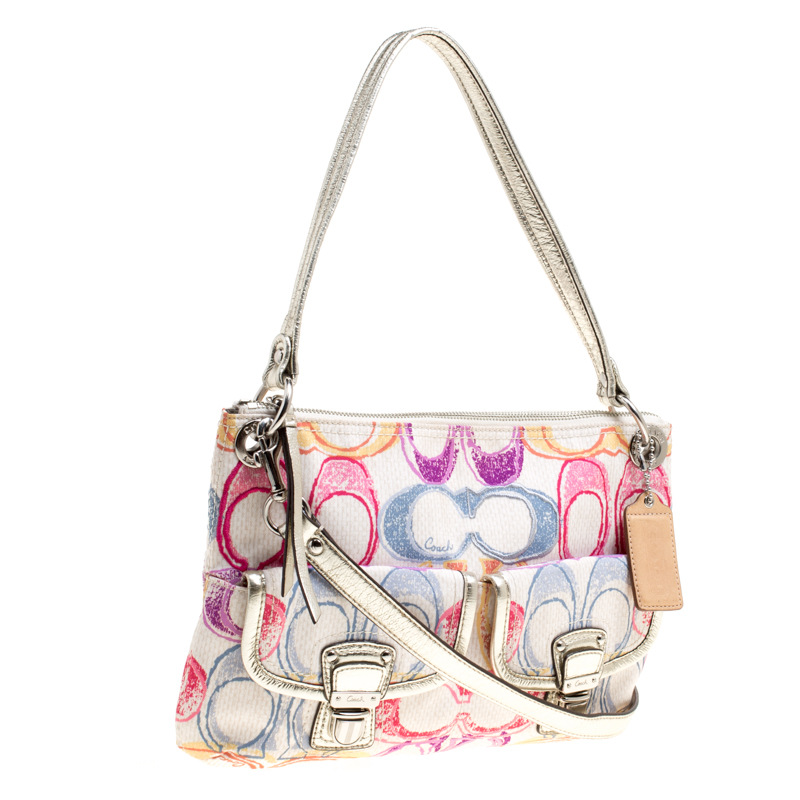 Coach Multicolor Signature Canvas Shoulder Bag Coach TLC