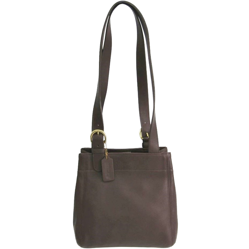 Pre Owned حقيبة كوتش جلد بني داكن