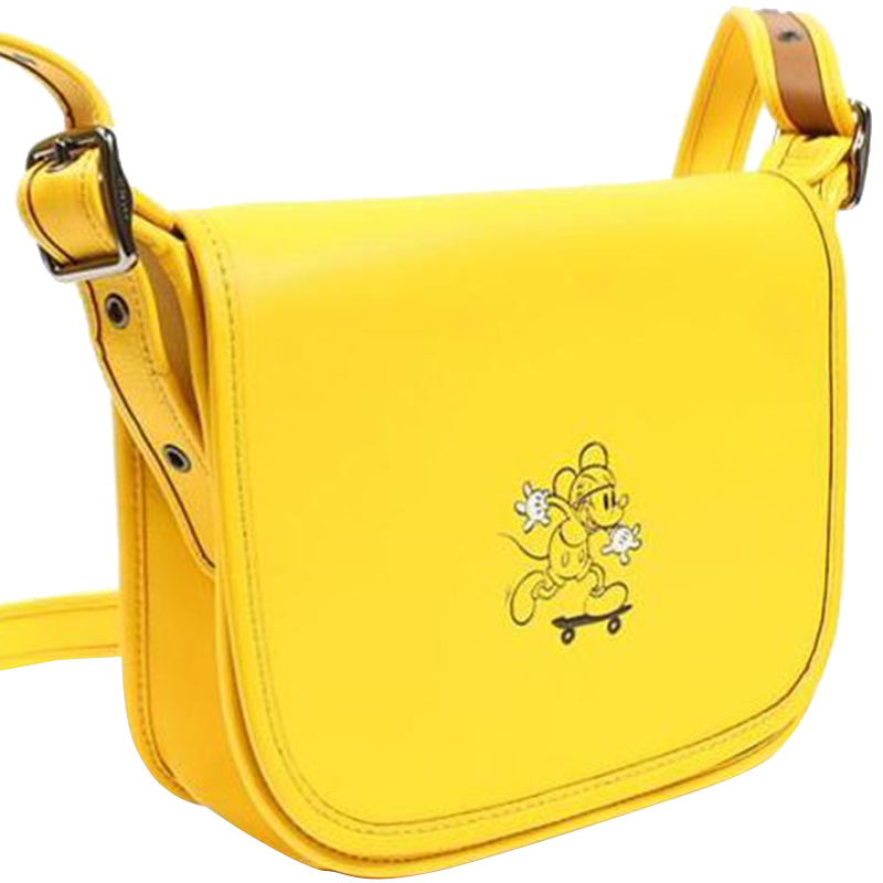 

Coach Yellow Calf Leather Patricia Saddle 23 Shoulder Bag