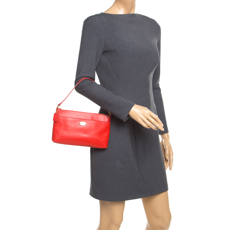 

Coach Red Leather Wristlet