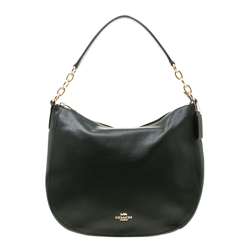 Coach Black Leather Elle Hobo 