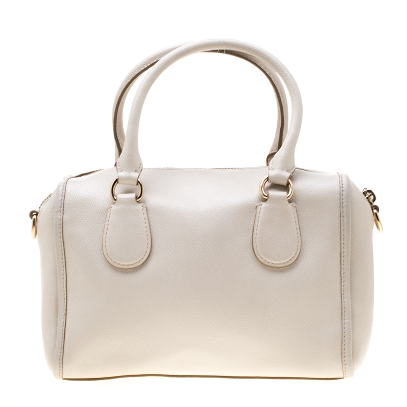 Coach Beige/Off White Signature Coated Canvas and Leather Mini Bennett  Satchel Coach | The Luxury Closet