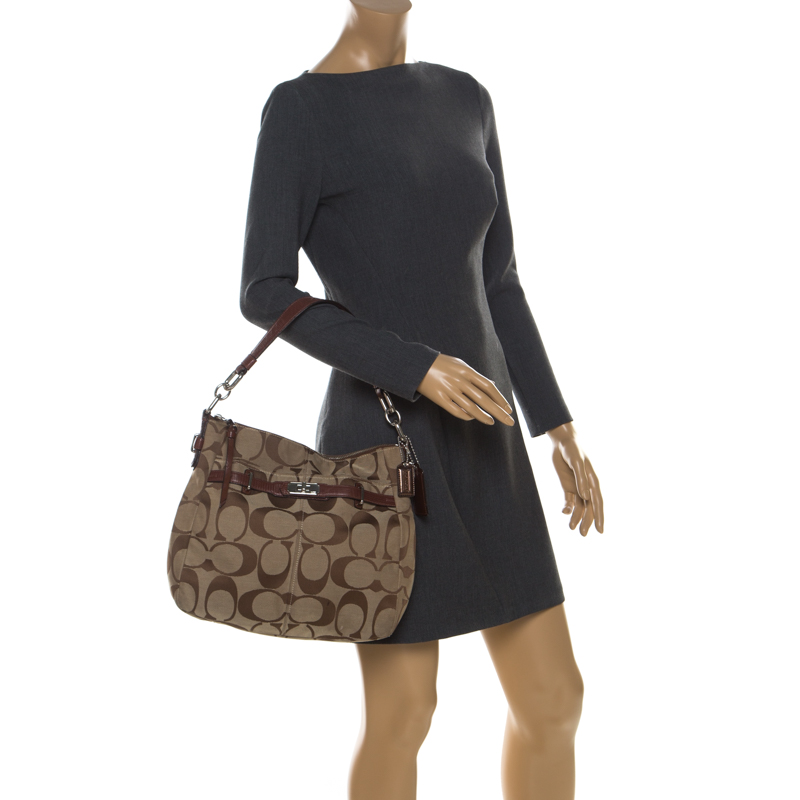 

Coach Brown Canvas And Leather Shoulder Bag