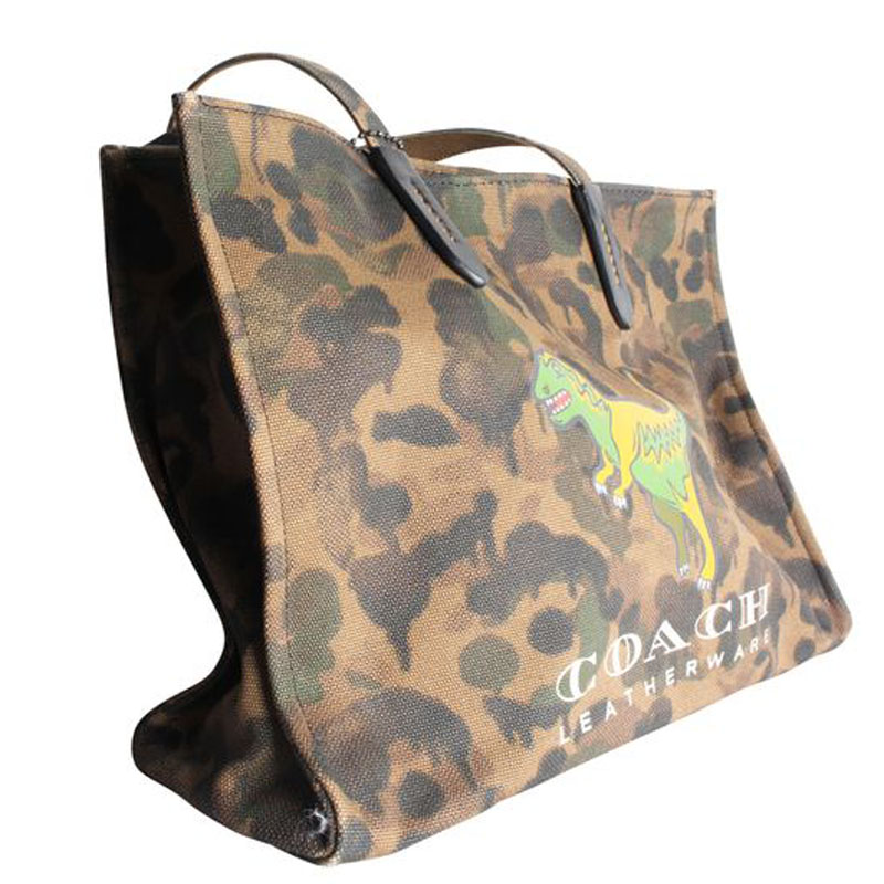 

Coach Brown Camo PVC Rexy Tote