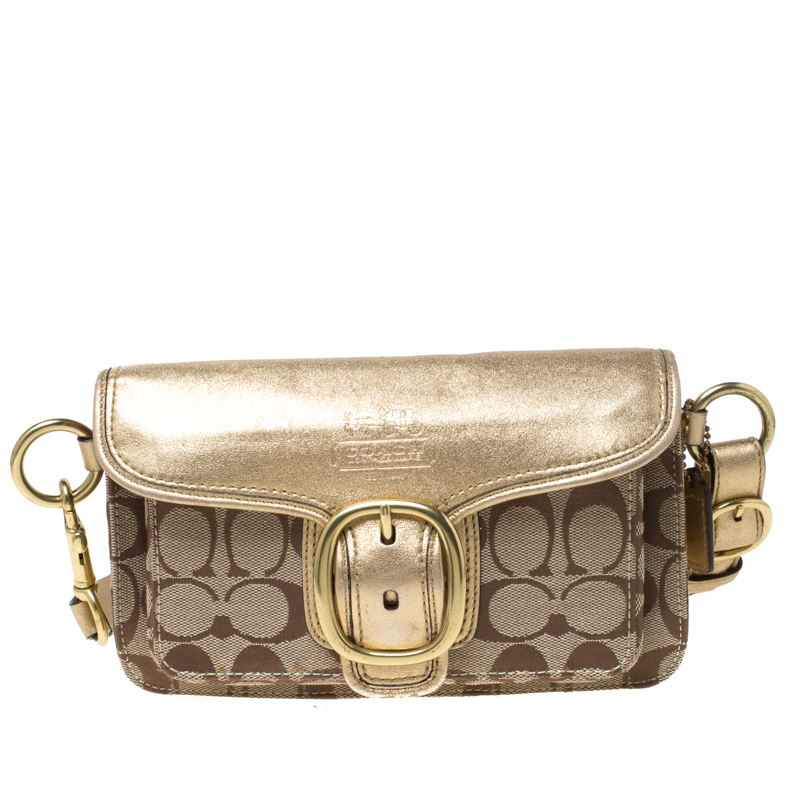 バッグ Coach Signature Soho Bag Champagne Gold COACH LYNN SOHO Champagne Gold Shimmer LEATHER F15527 Hobo