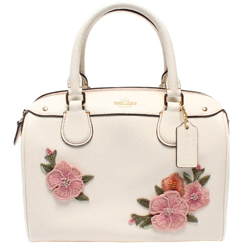 Coach White Leather Fl Print Everyday Bag Coach White Leather Fl Print Everyday Bag